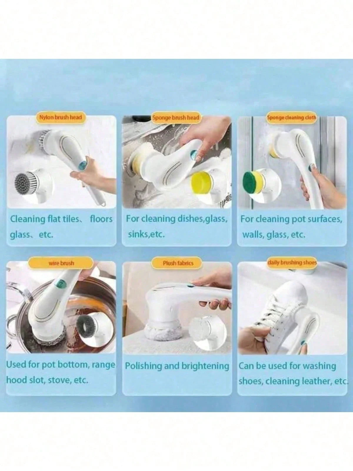 Multifunction Electric Rotating Cleaning Brush