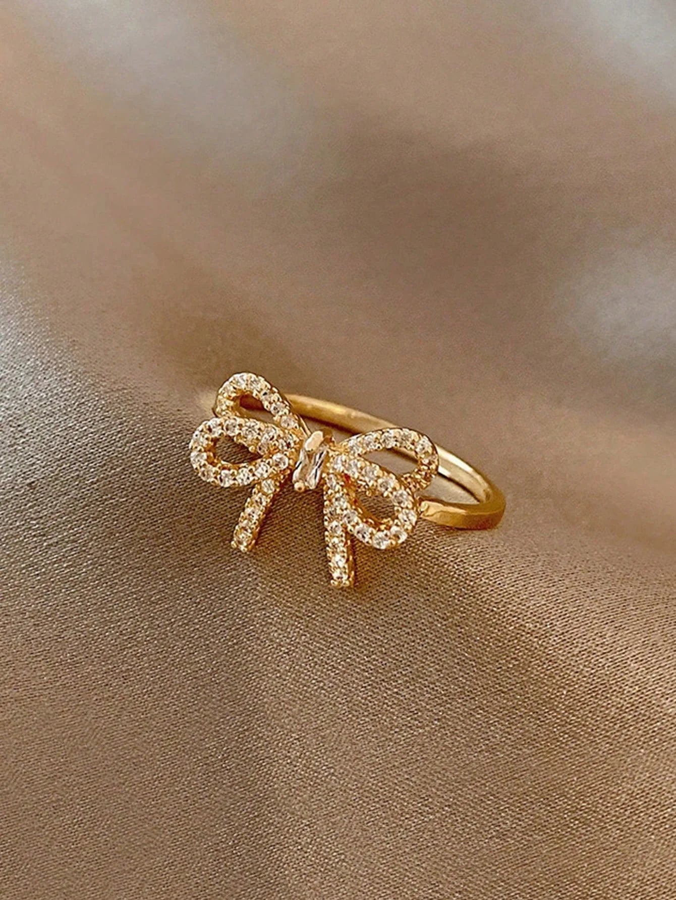 Women’s CZ Bowknot Open Ring