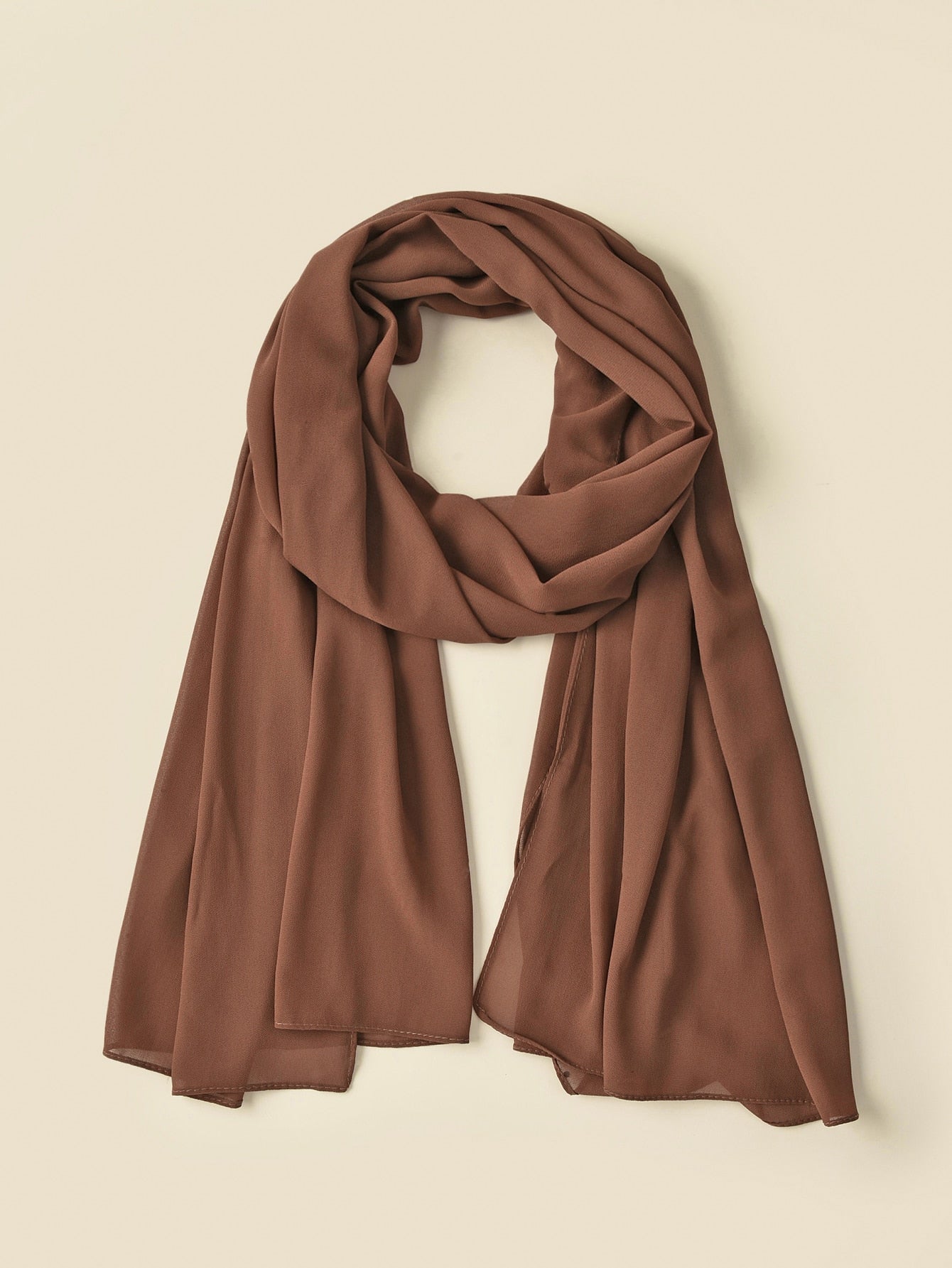 Plain Chiffon Pearl Hijab Scarf