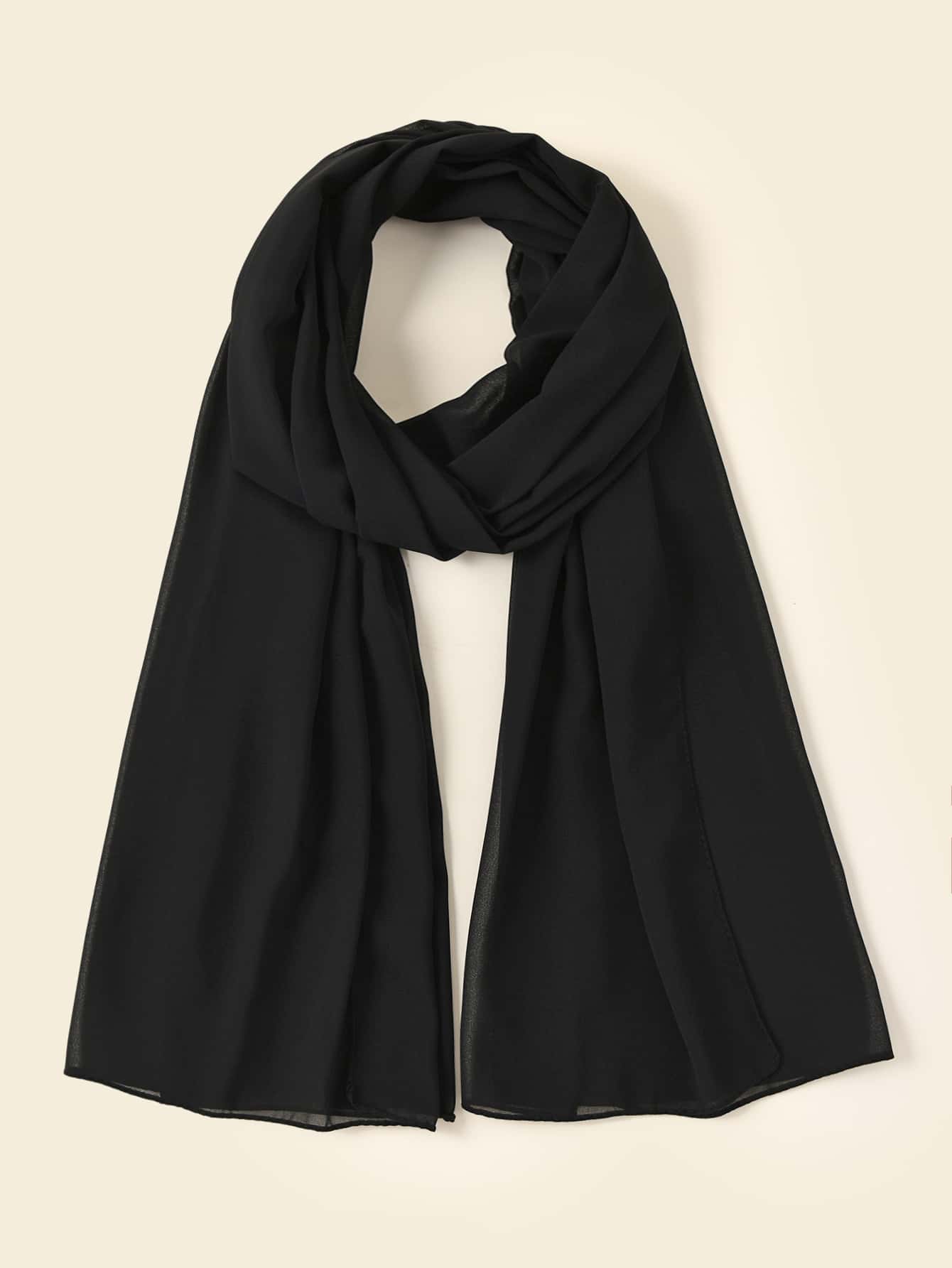 Faux Pearl Chiffon Hijab Scarf