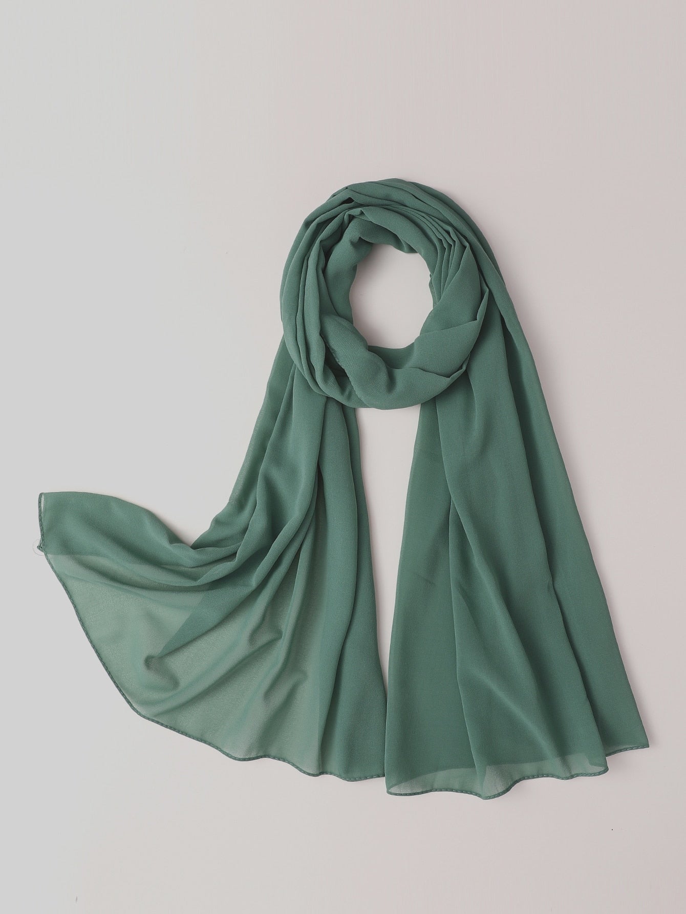 Faux Pearl Chiffon Hijab Scarf