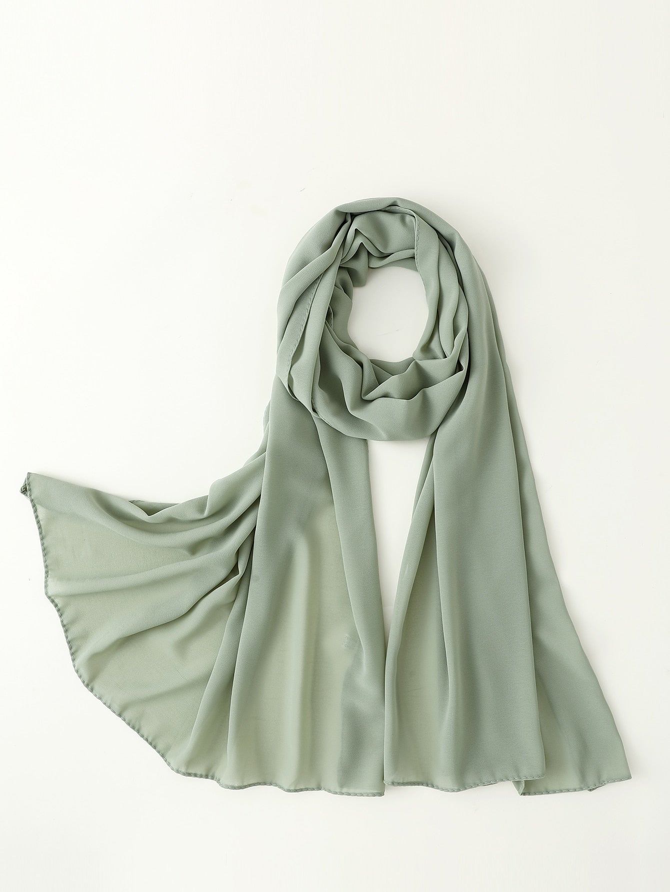 Plain Chiffon Pearl Hijab Scarf