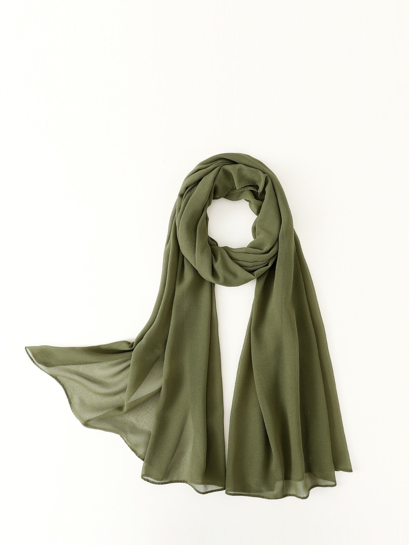 Plain Chiffon Pearl Hijab Scarf