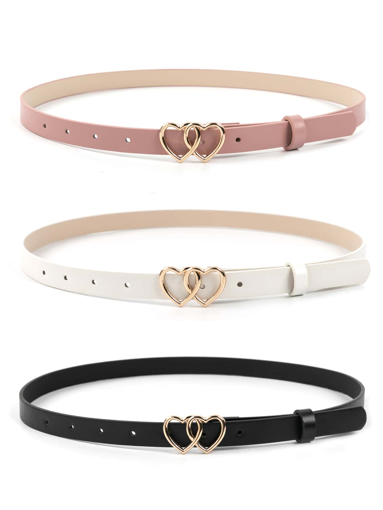 Women's Gold Heart Waist Belts