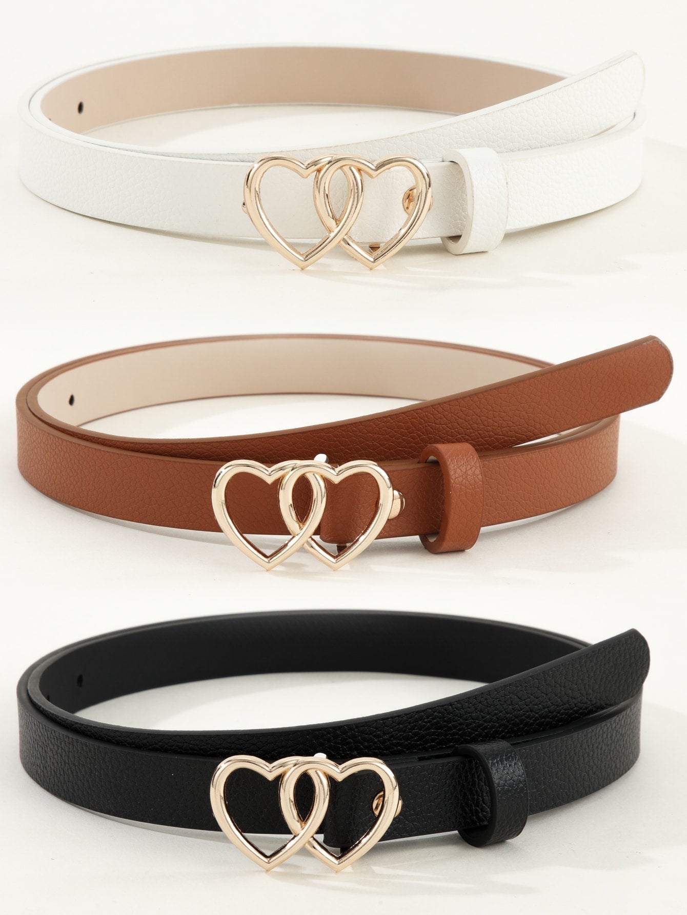 Women's Gold Heart Waist Belts