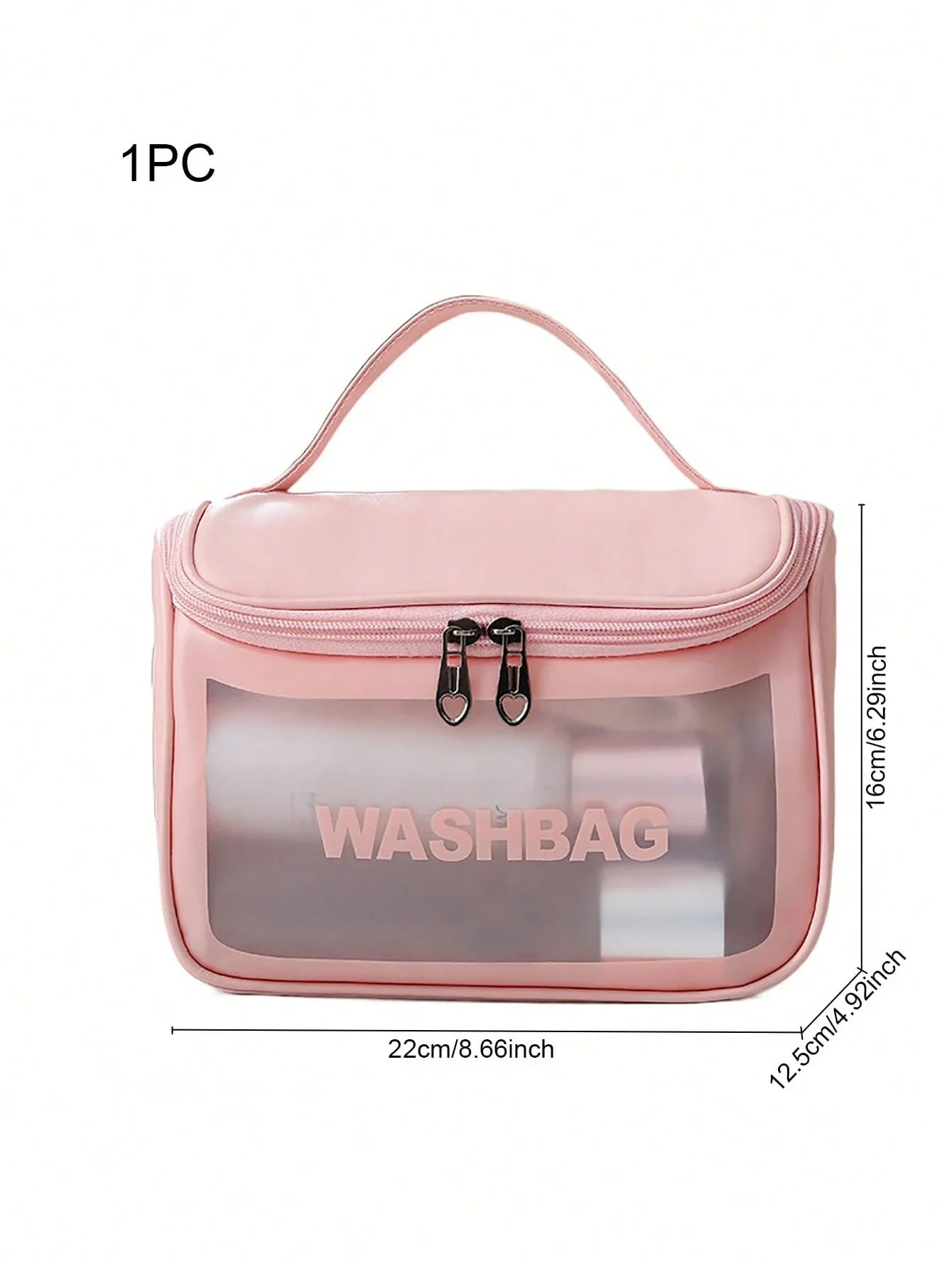 Pink Clear Travel Makeup Bag
