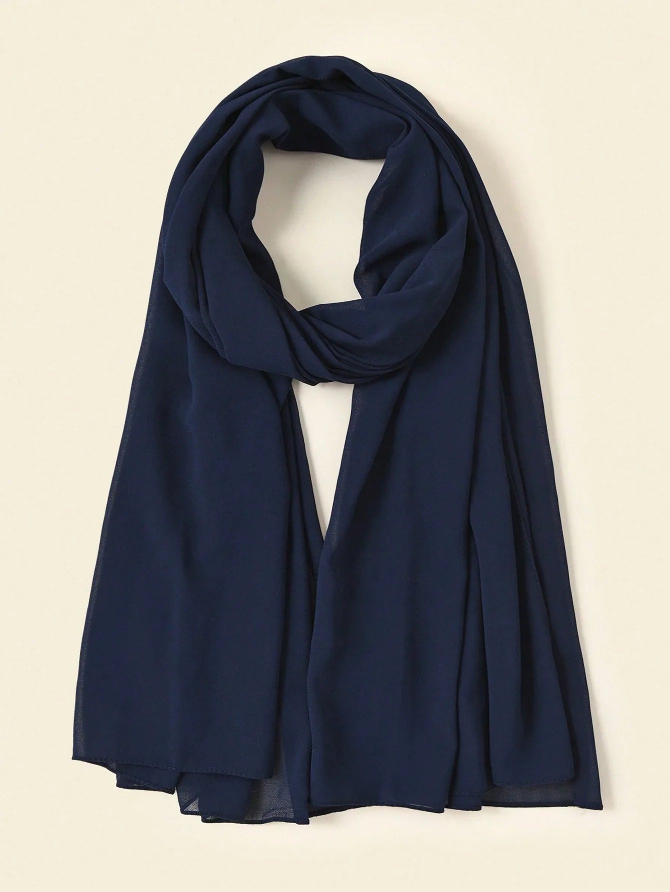 Chiffon Faux Pearl Hijab Scarf