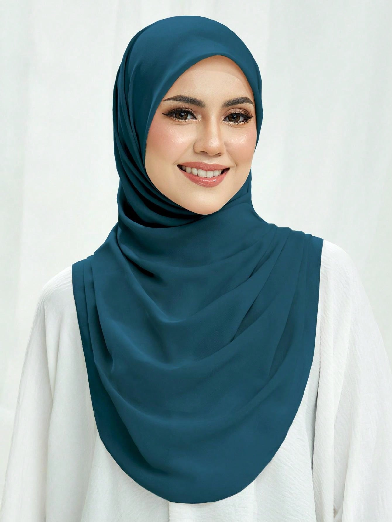 Plain Chiffon Pearl Hijab Scarf