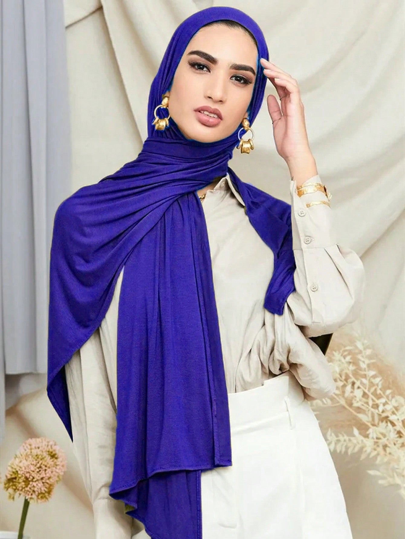 Large Elegant Women Hijab Scarf