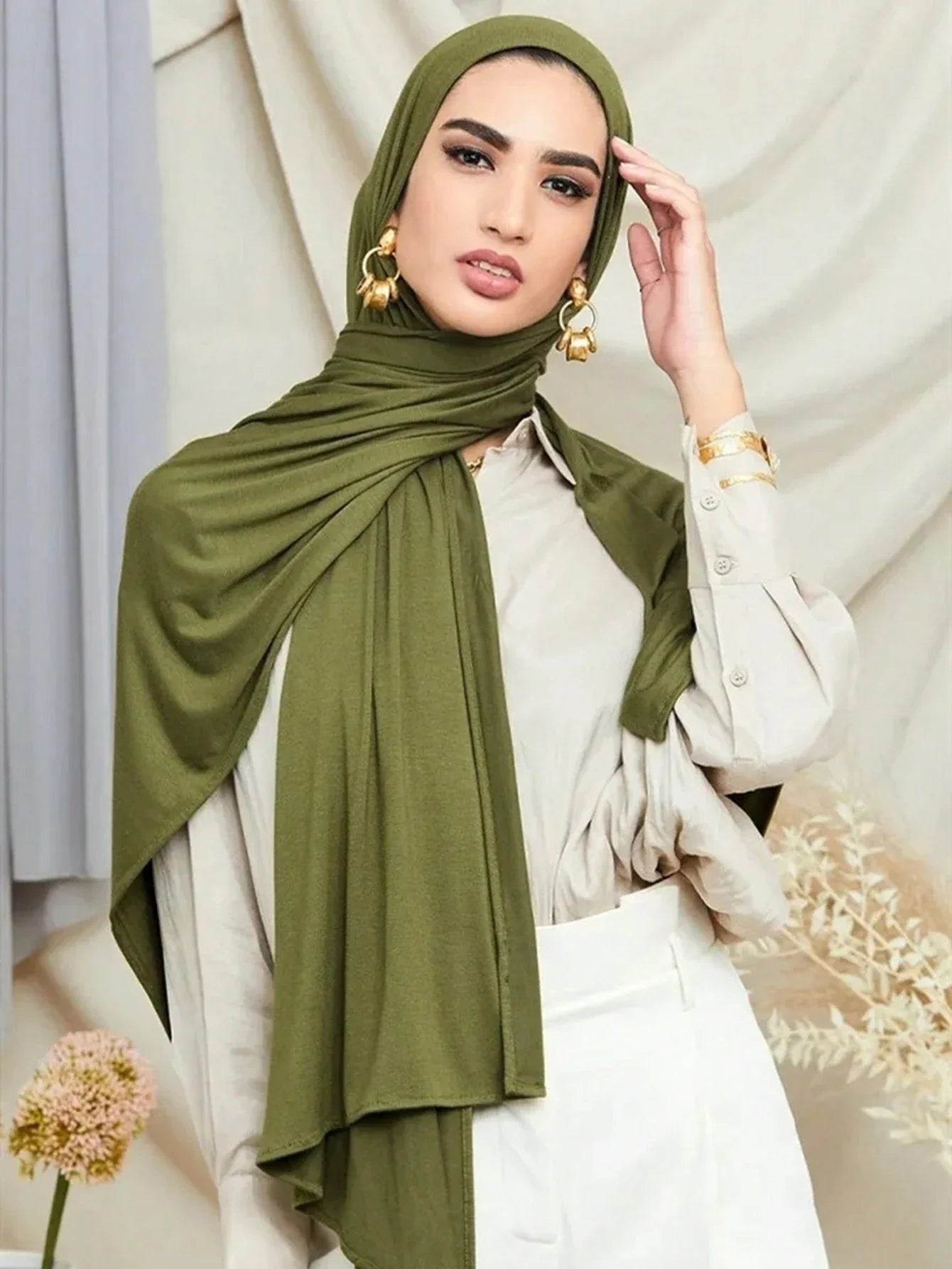 Large Elegant Women Hijab Scarf