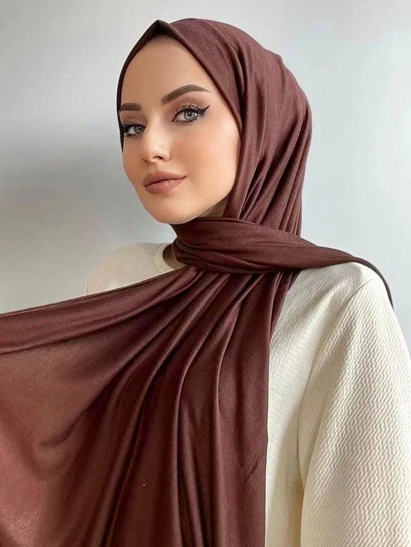 Large Solid Color Hijab Scarf