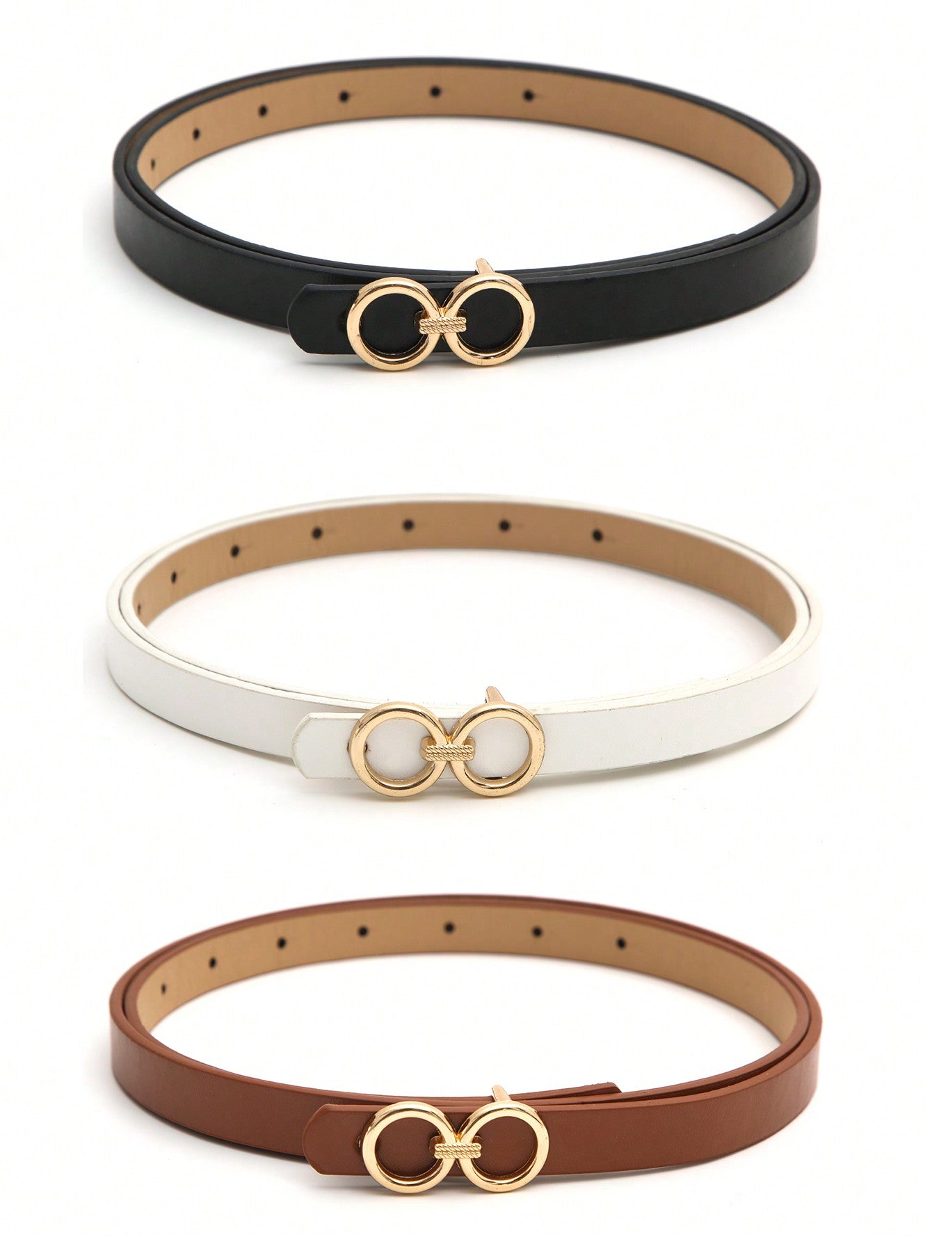 Women's Golden Buckle Belt Set