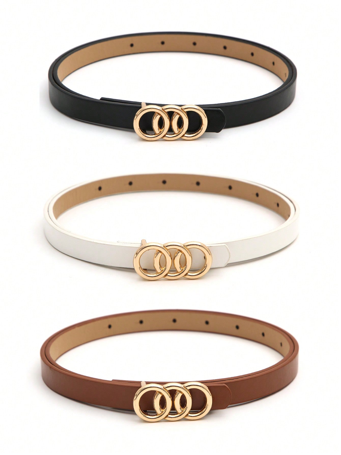 Women's Golden Buckle Belt Set