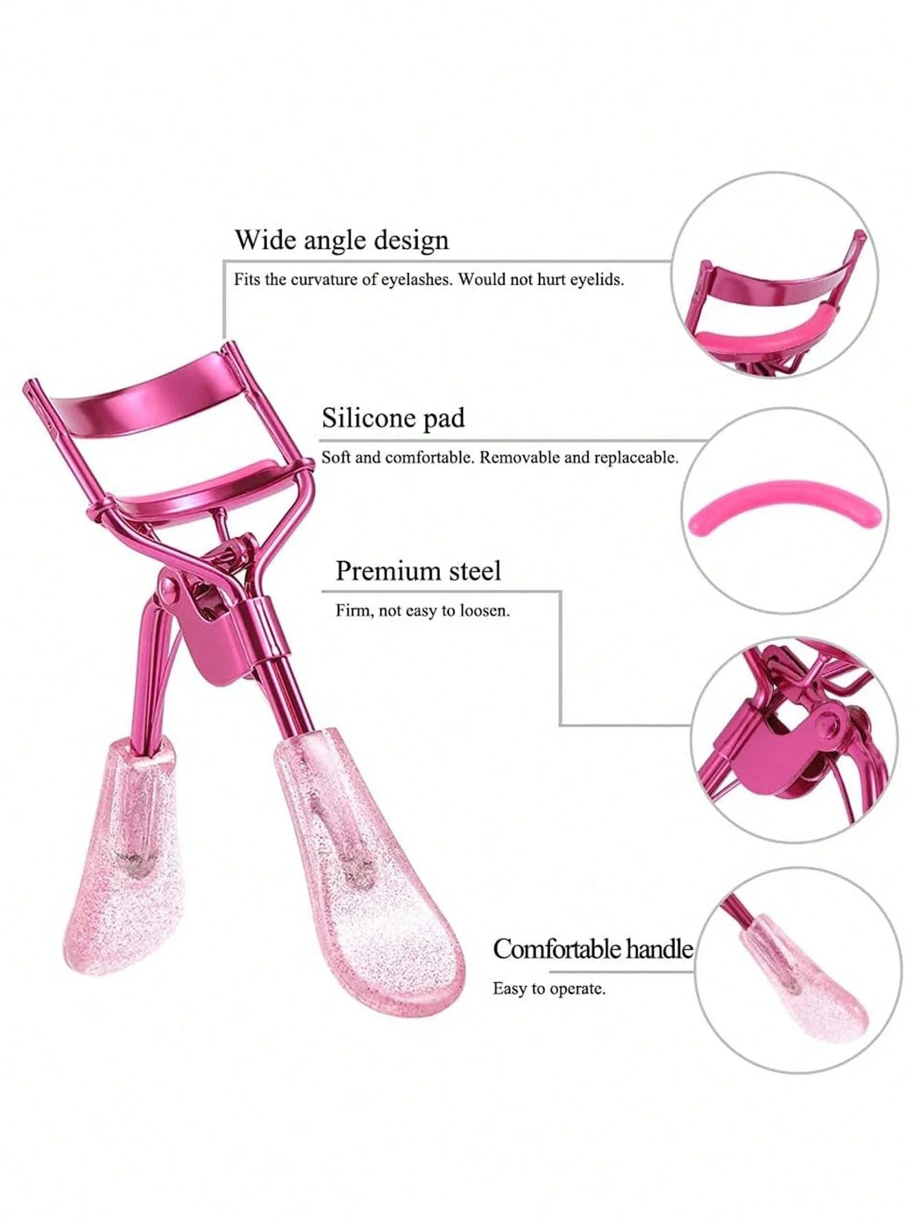Eyelash Curler With Silicone Pads