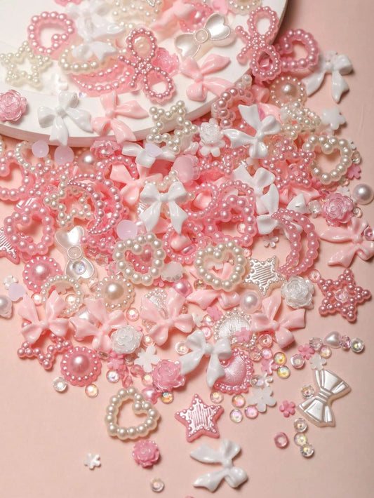 50pcs Kawaii Mixed Nail Charms