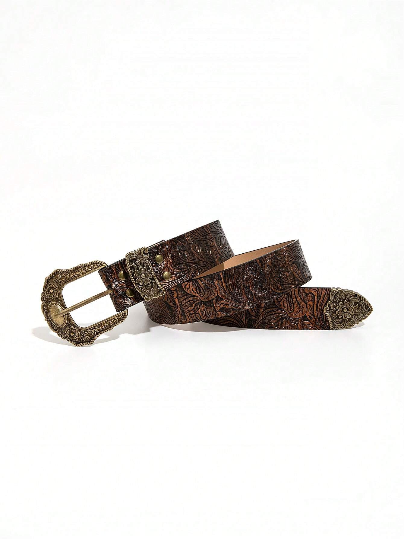 Women Vintage Boho Buckle Belt