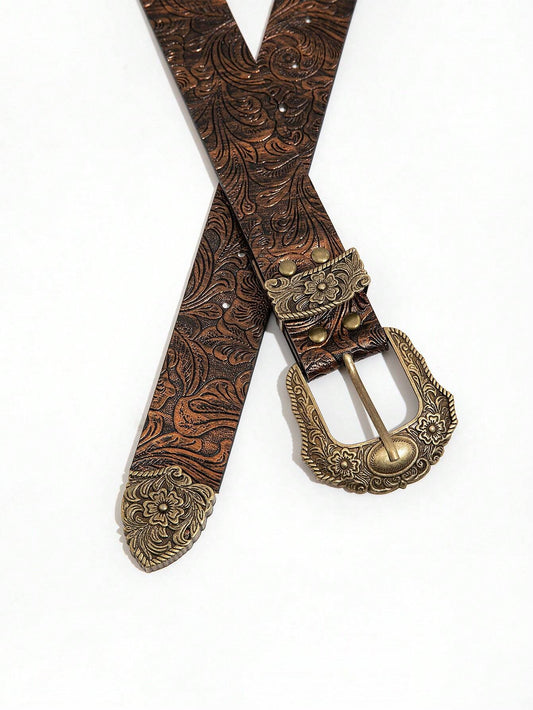 Women Vintage Boho Buckle Belt