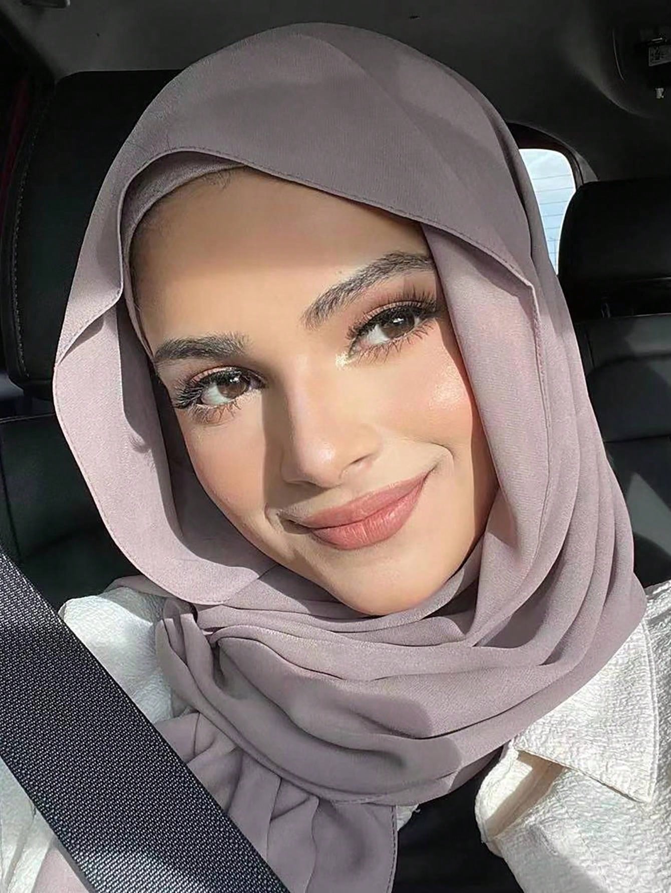 Faux Pearl Chiffon Hijab Scarf