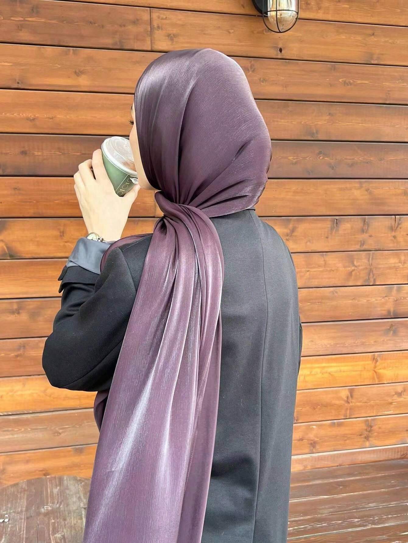 Basic Solid Color Silk Hijab