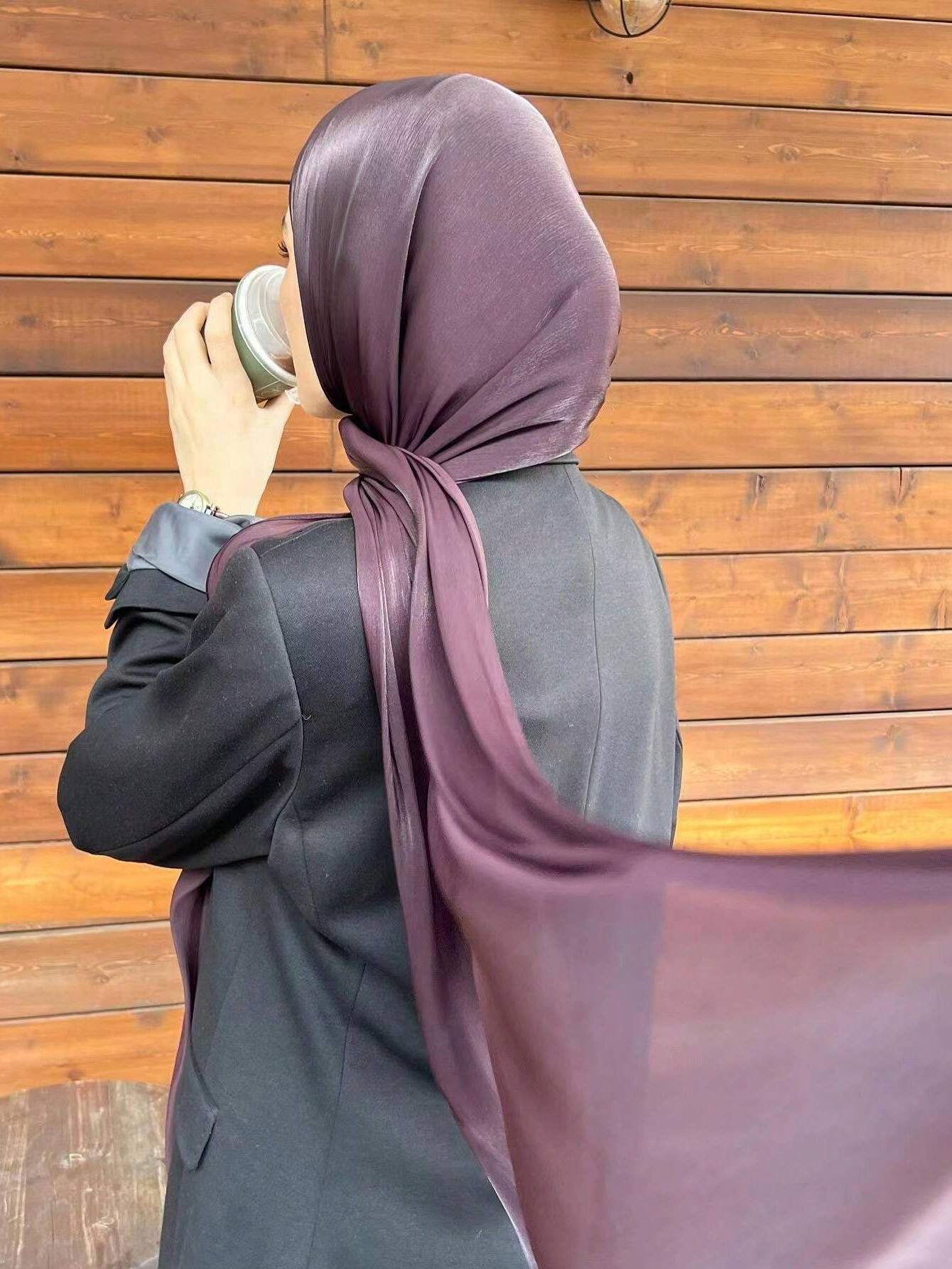 Basic Solid Color Silk Hijab