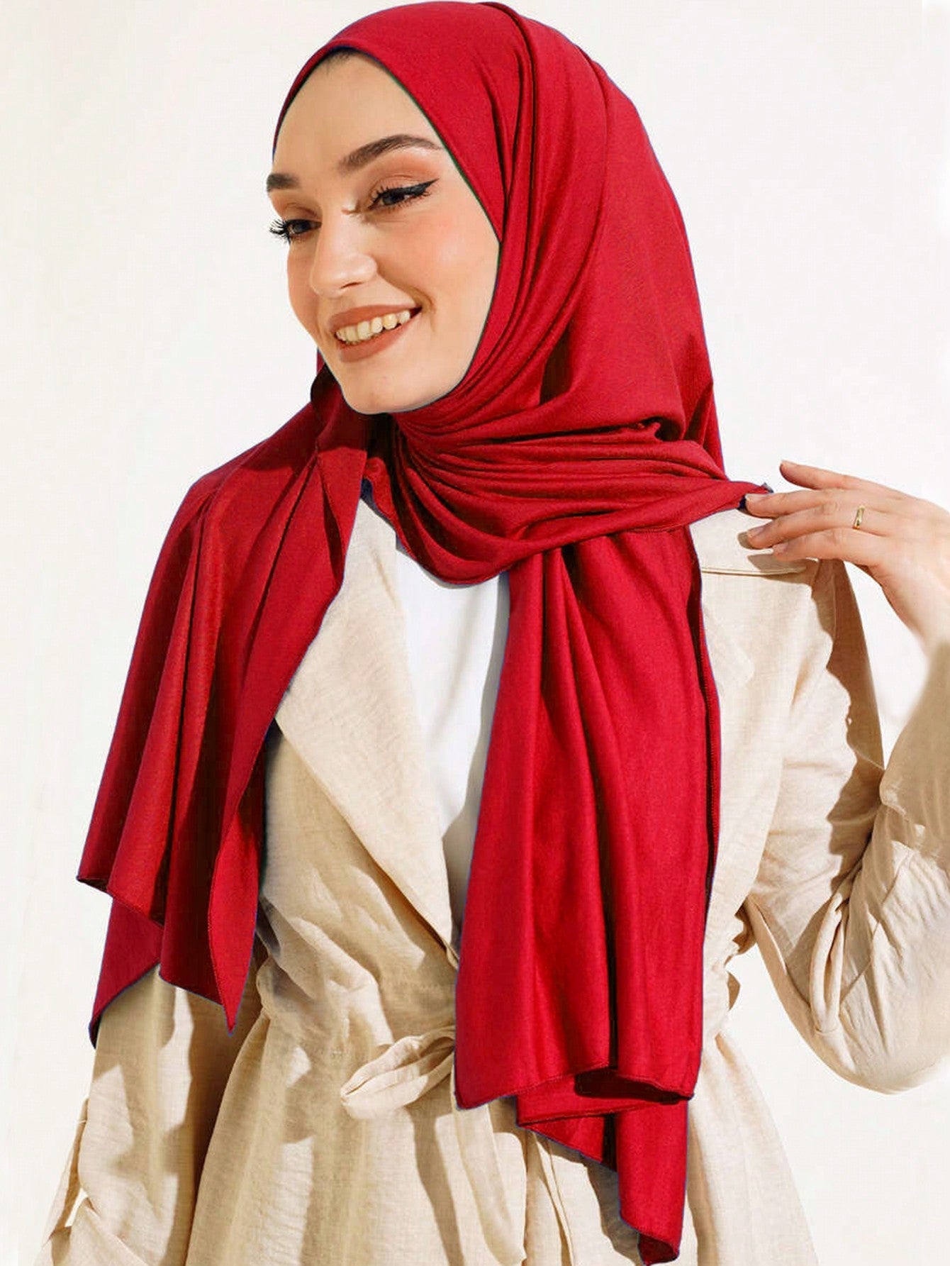 Large Solid Color Hijab Scarf