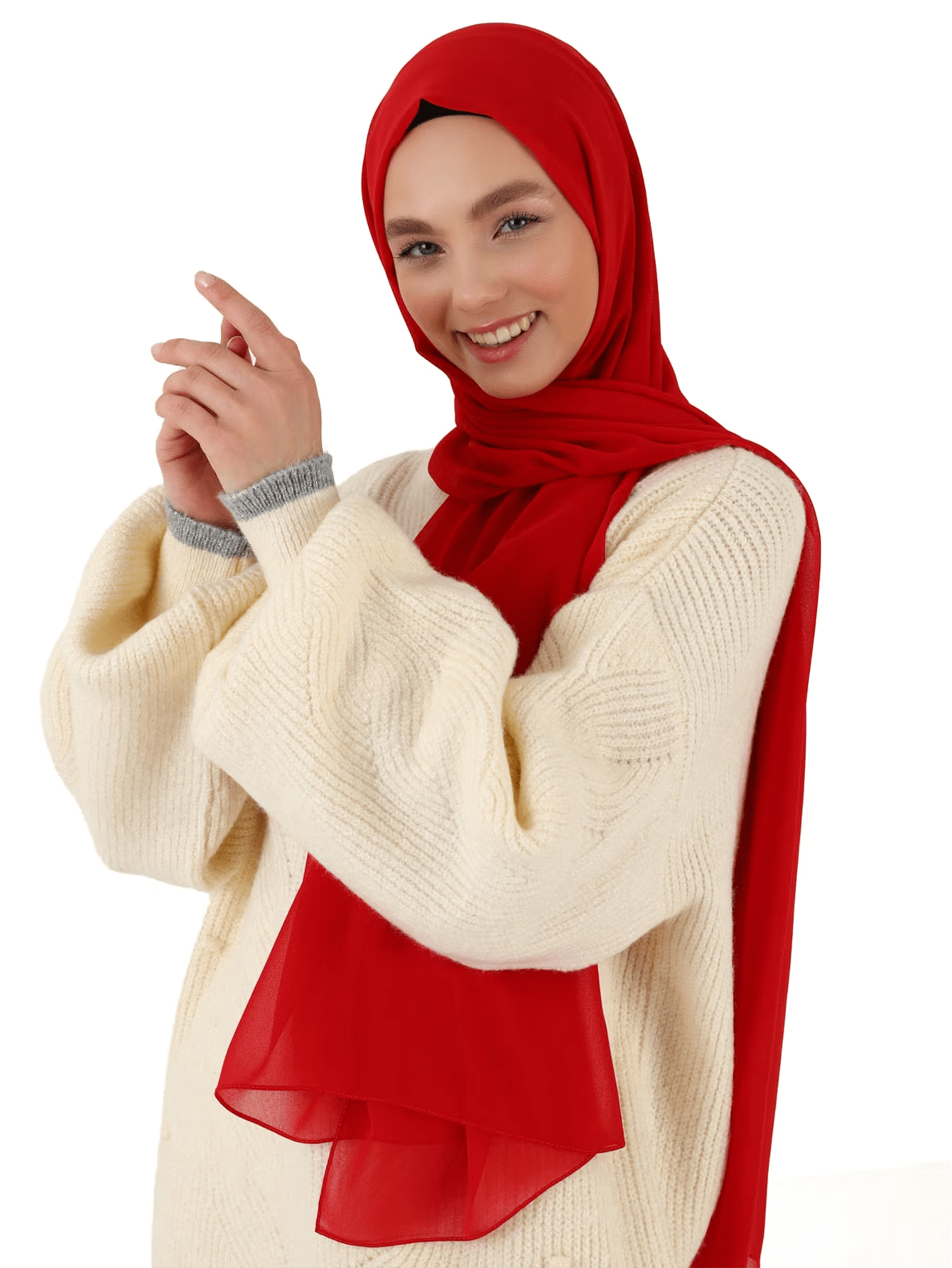 Solid Color Chiffon Hijab Scarf