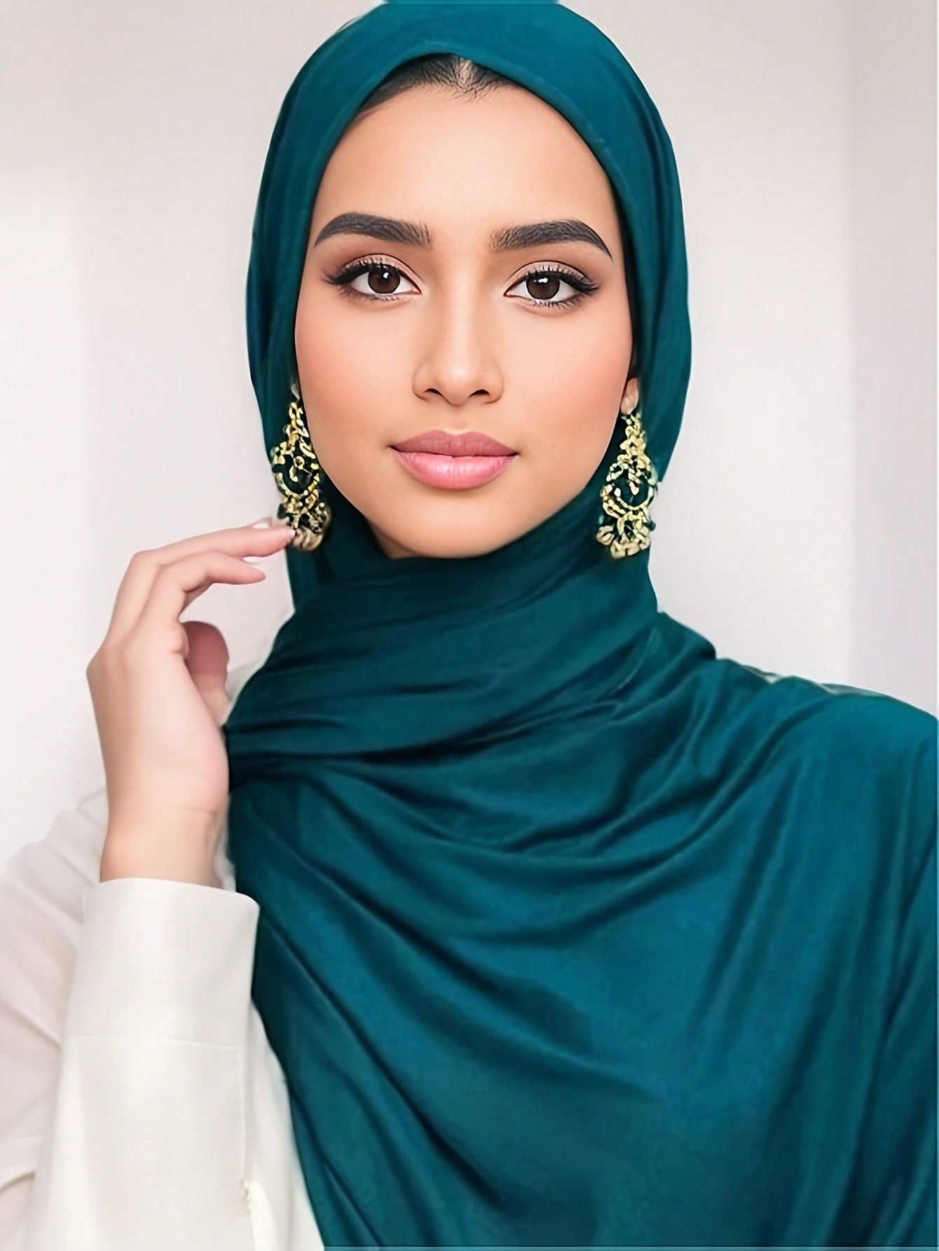 Plus Size Knitted Headscarf Shawl