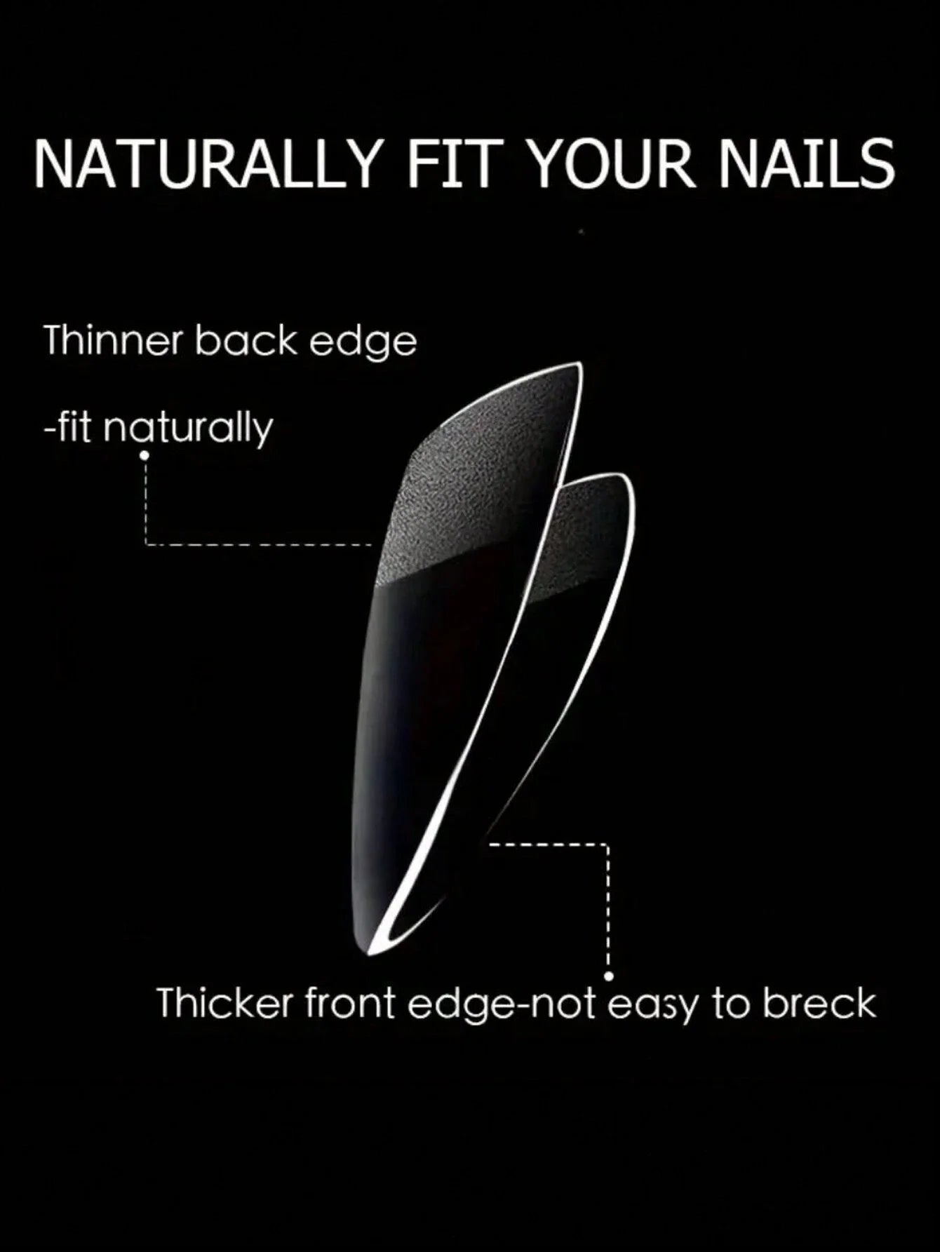 240pcs Almond Shaped False Nails