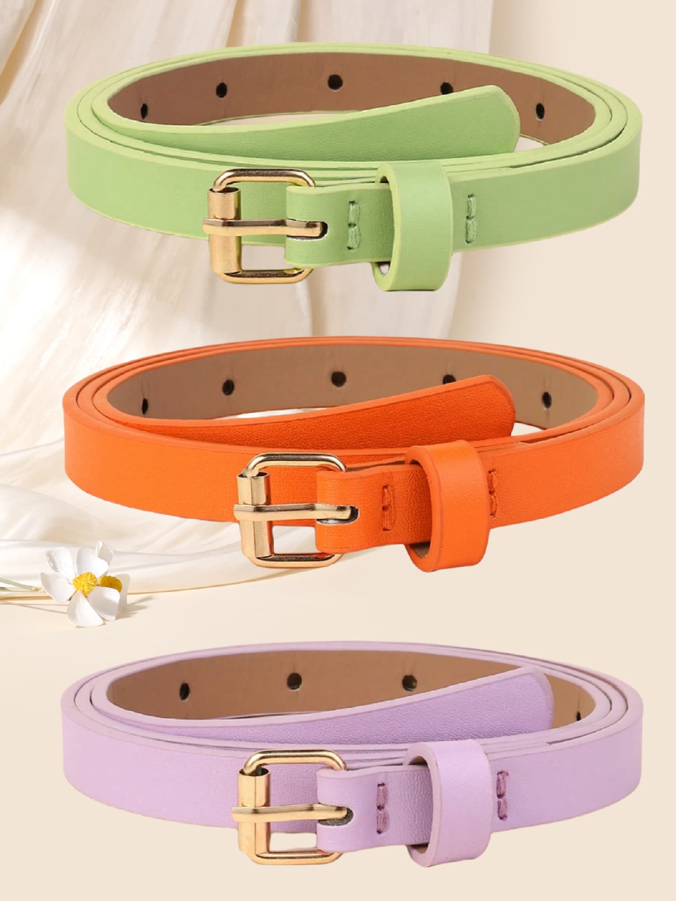 Women's Vintage Square Buckle Belts