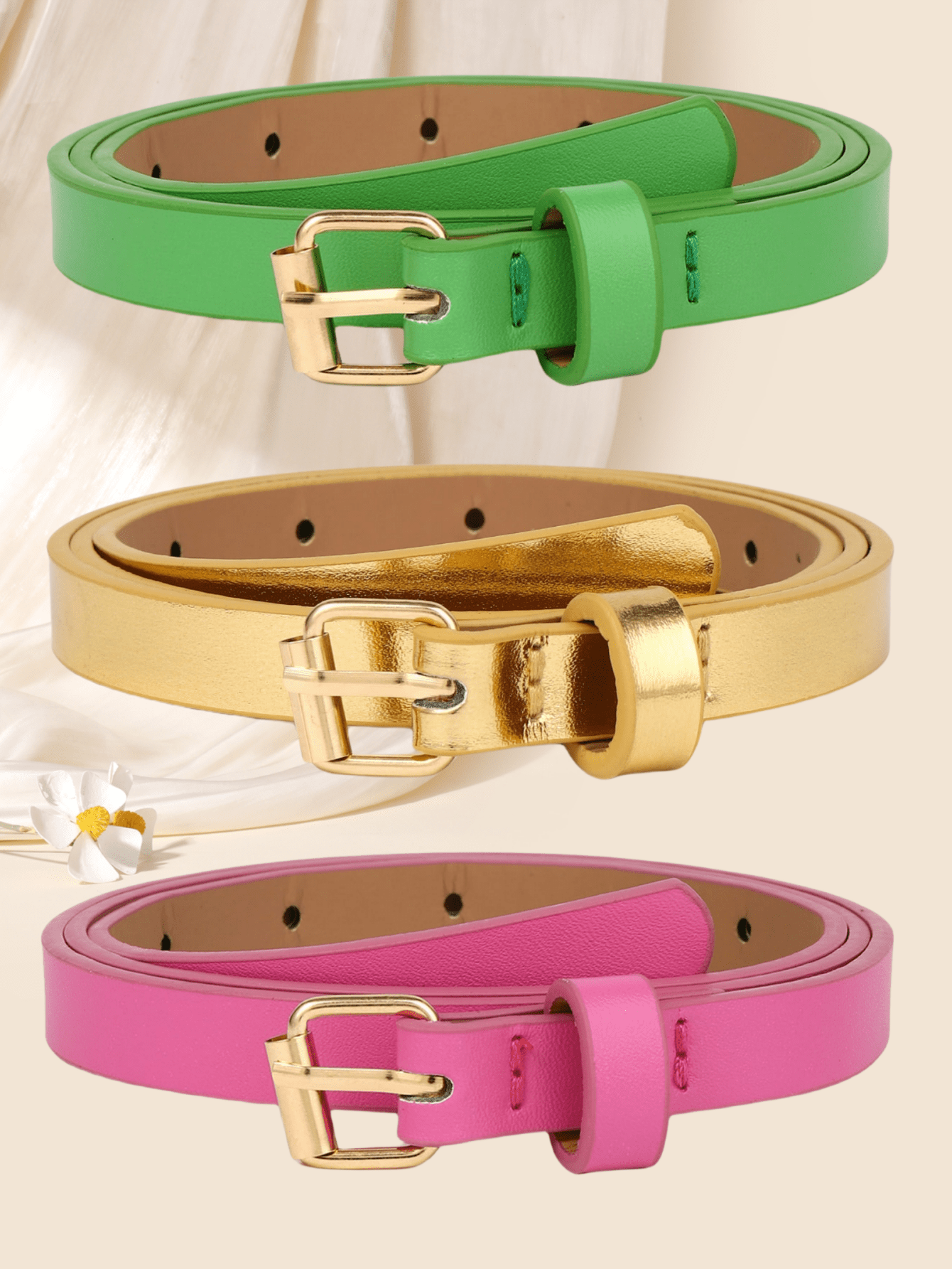 Women's Vintage Square Buckle Belts
