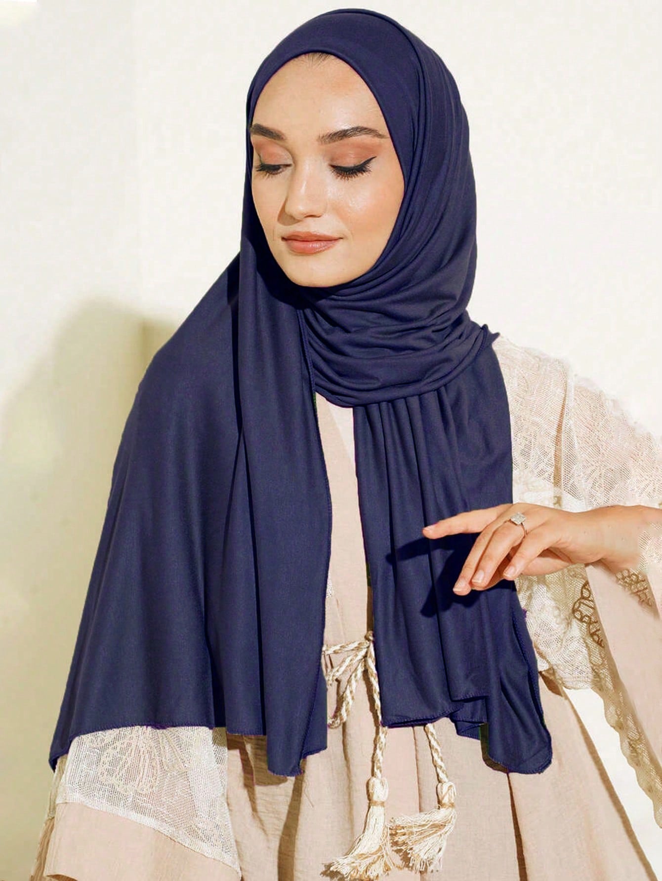 Large Solid Color Hijab Scarf