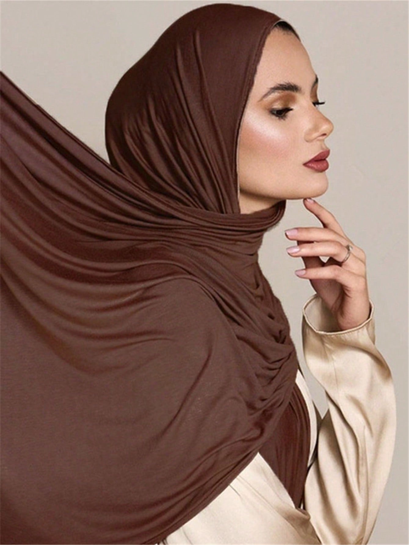 Plus Size Knitted Headscarf Shawl