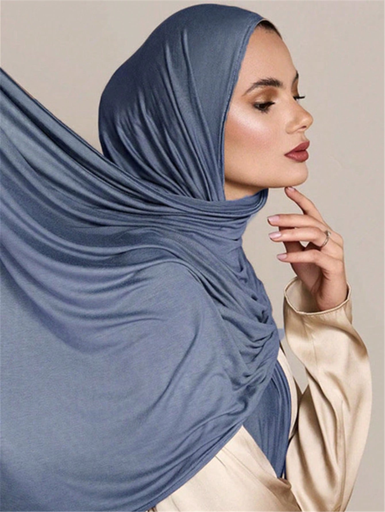 Plus Size Knitted Headscarf Shawl