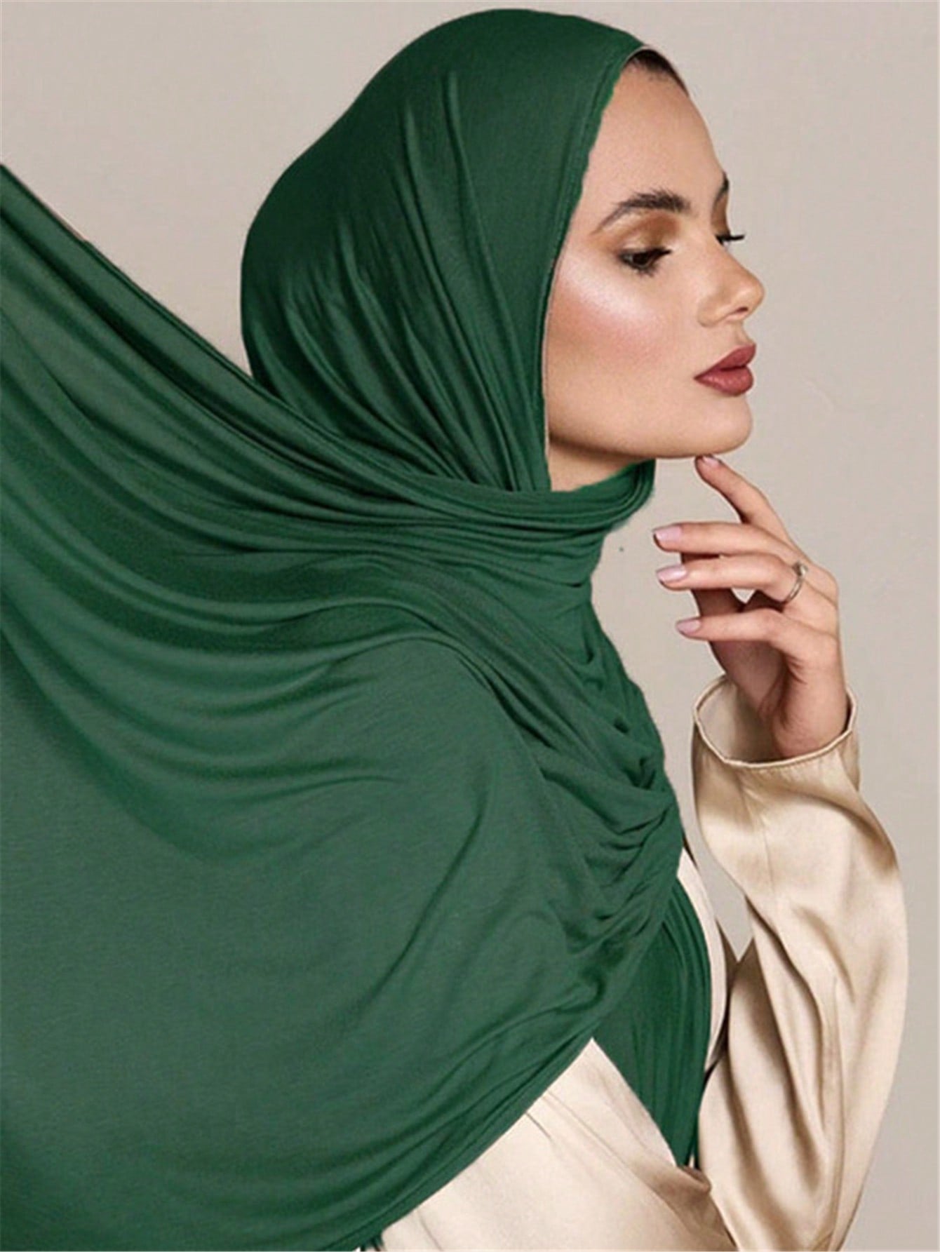 Plus Size Knitted Headscarf Shawl