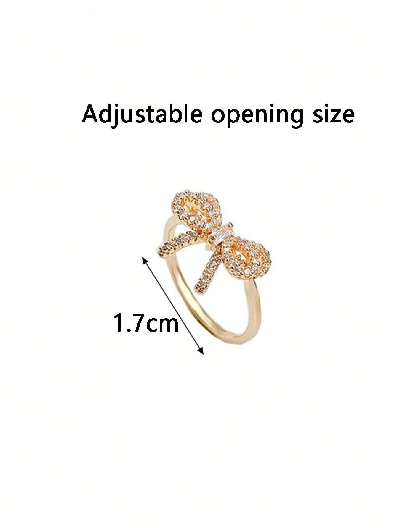 Women’s CZ Bowknot Open Ring