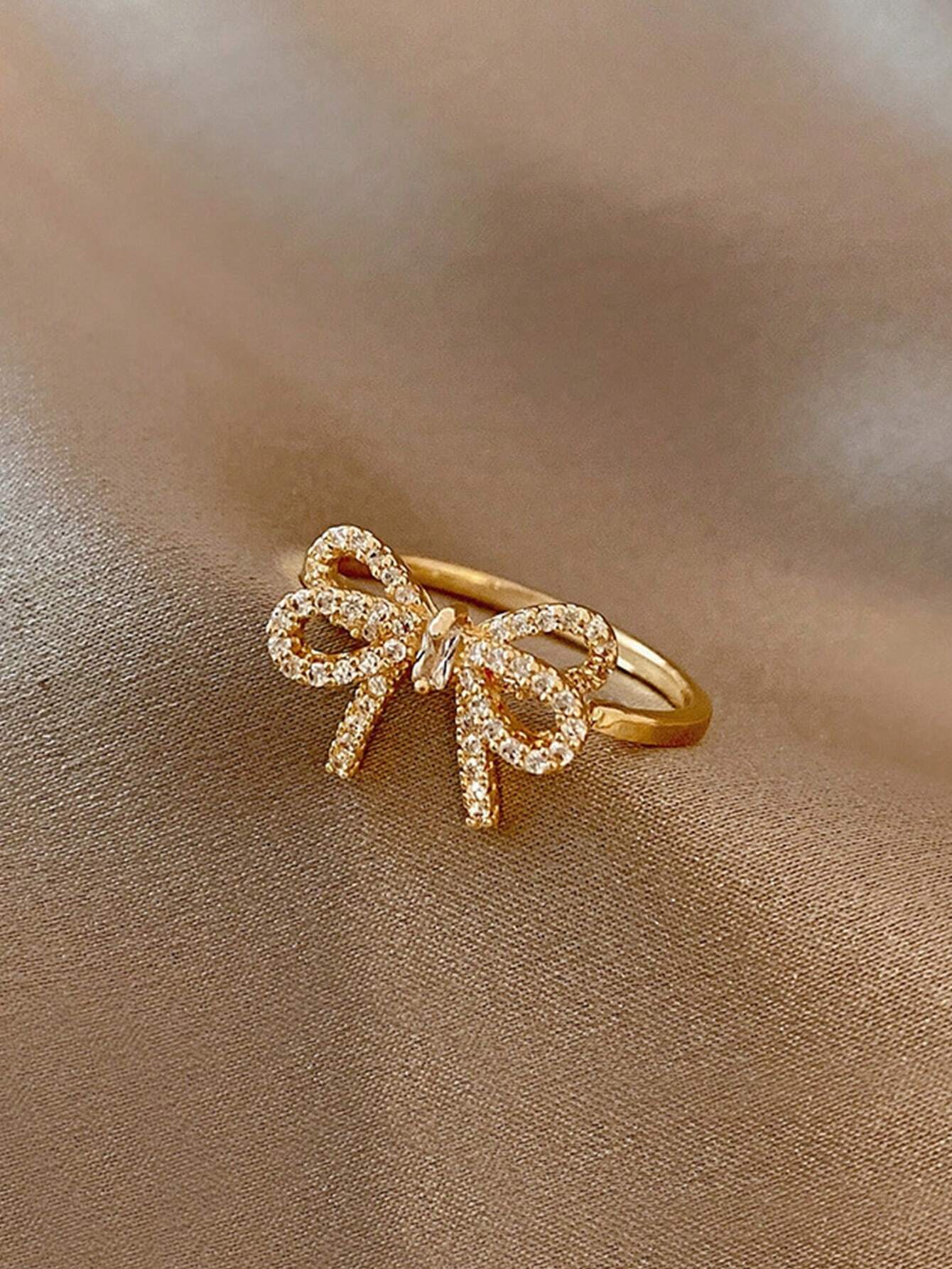 Women’s CZ Bowknot Open Ring