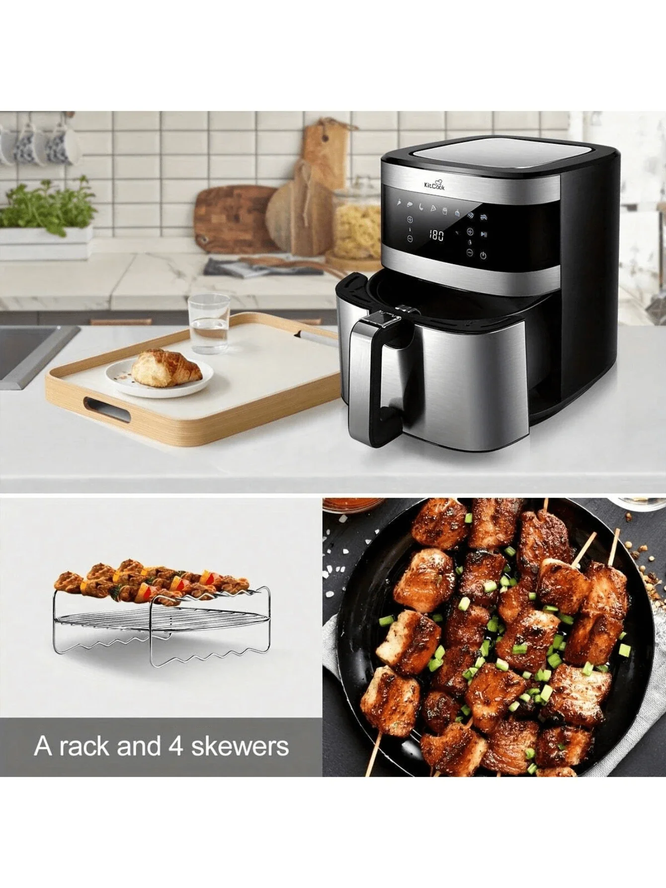 KitCook 6.8QT Digital Air Fryer