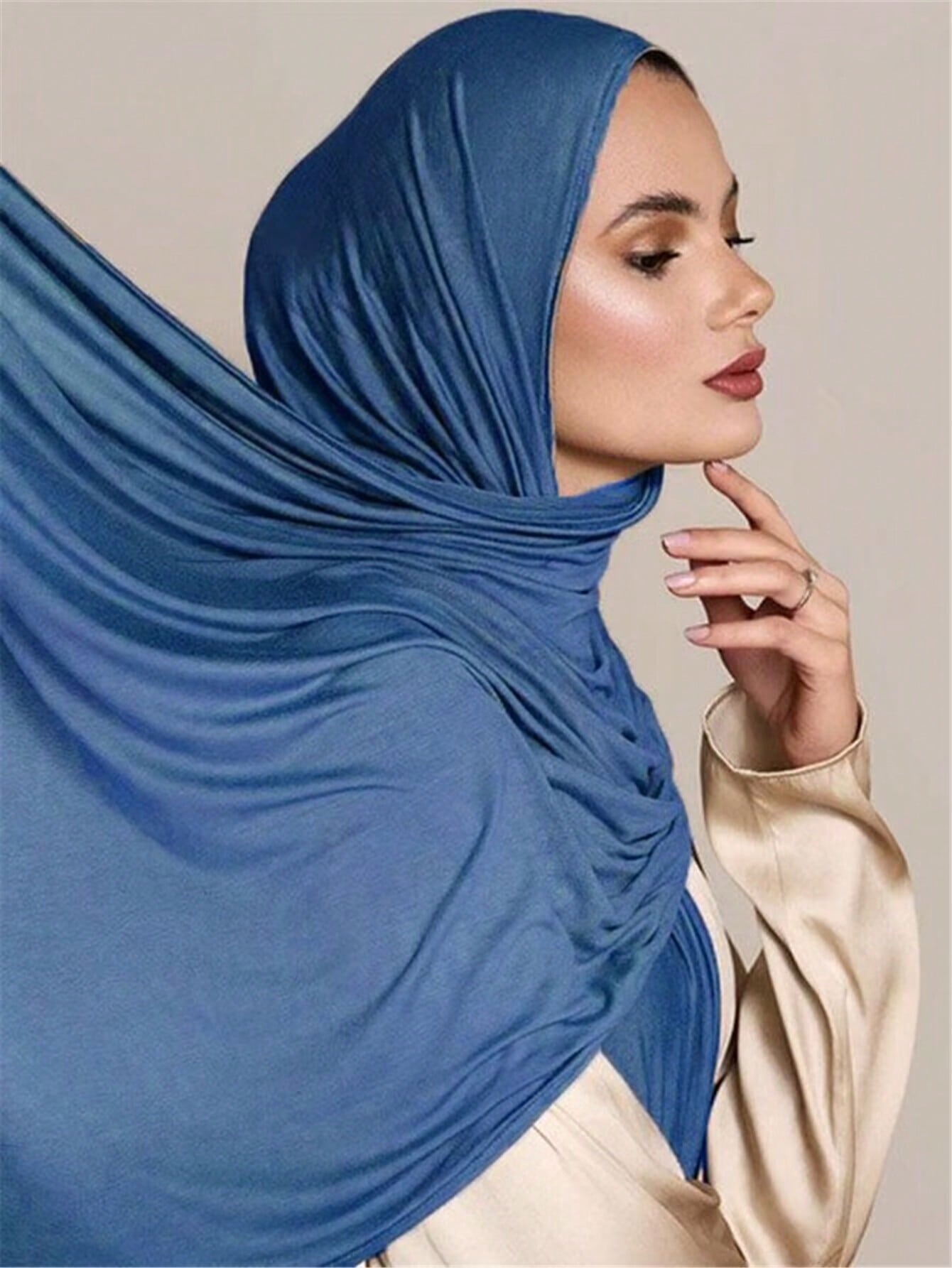 Plus Size Knitted Headscarf Shawl