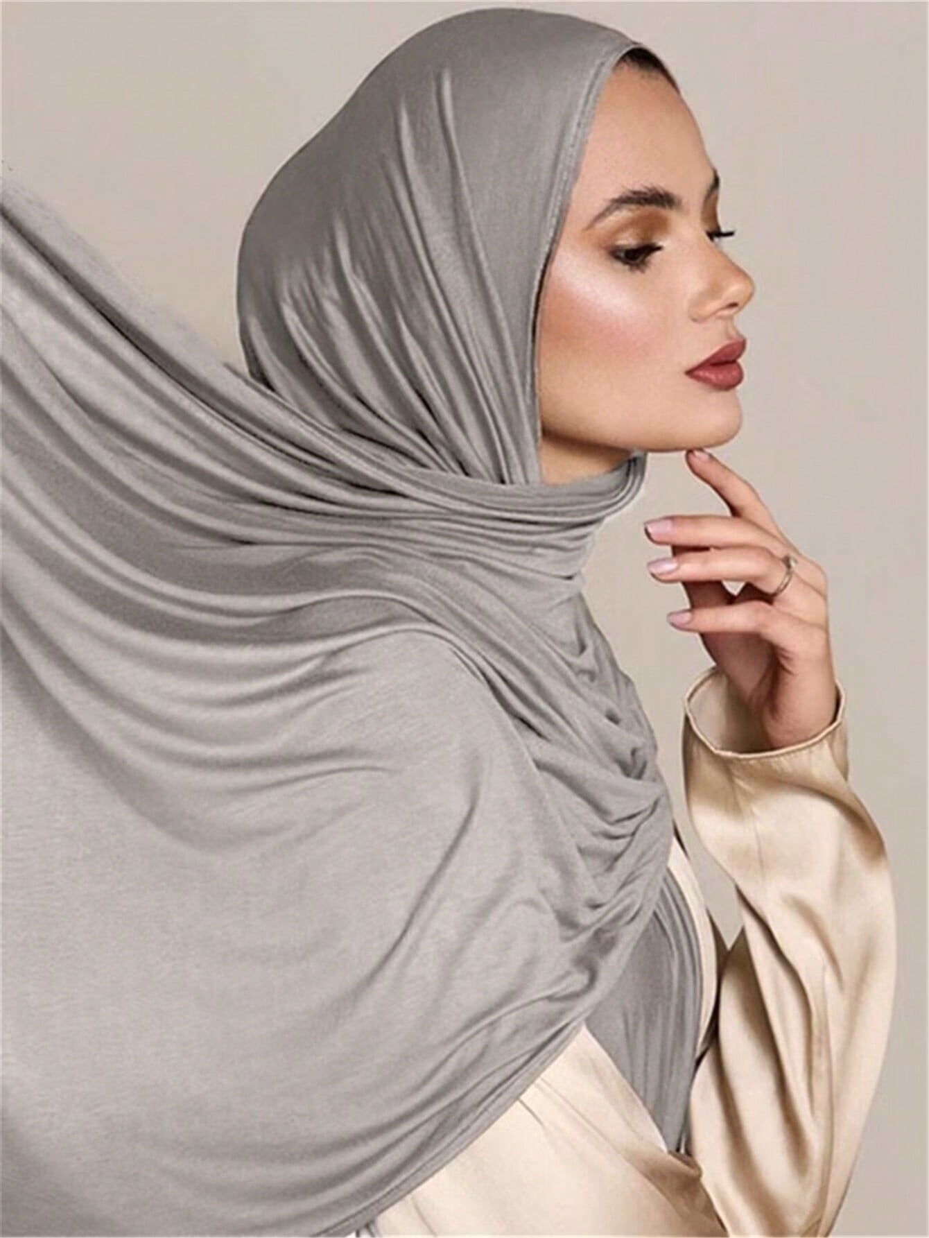 Plus Size Knitted Headscarf Shawl
