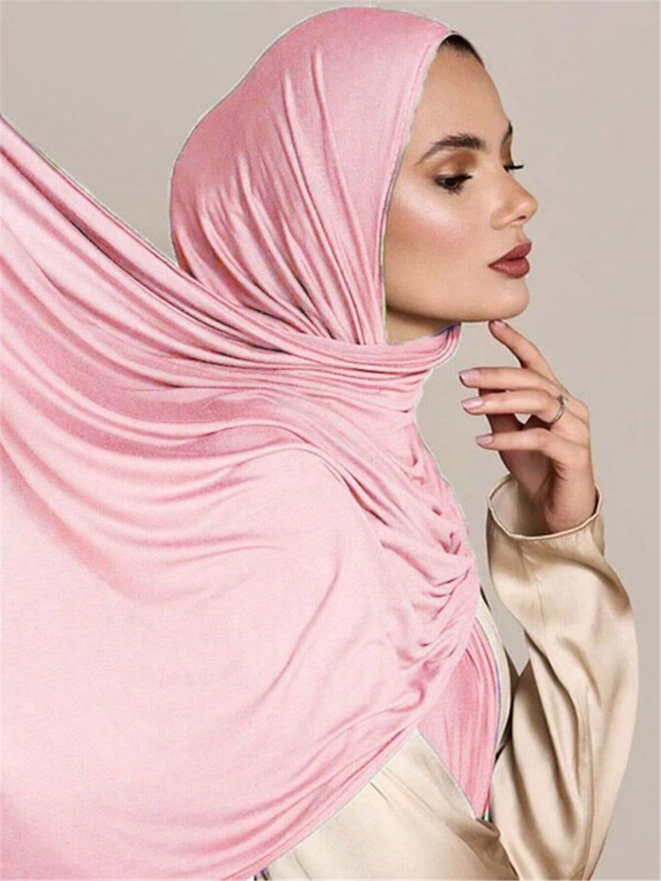 Plus Size Knitted Headscarf Shawl