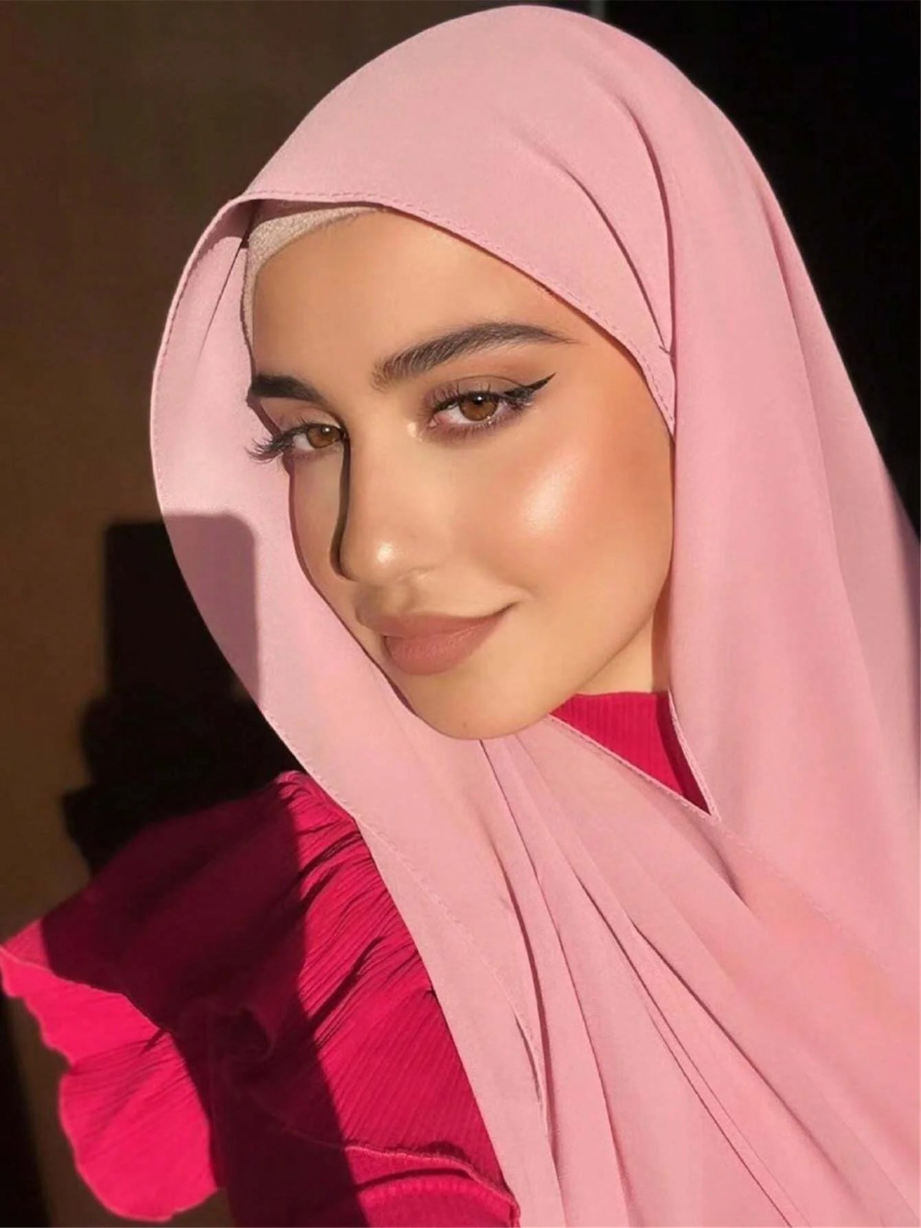 Faux Pearl Chiffon Hijab Scarf