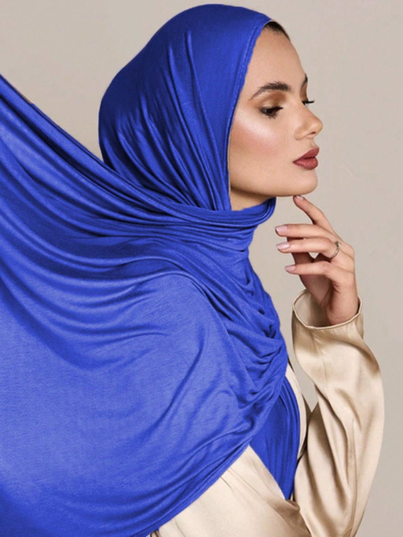 Plus Size Knitted Headscarf Shawl