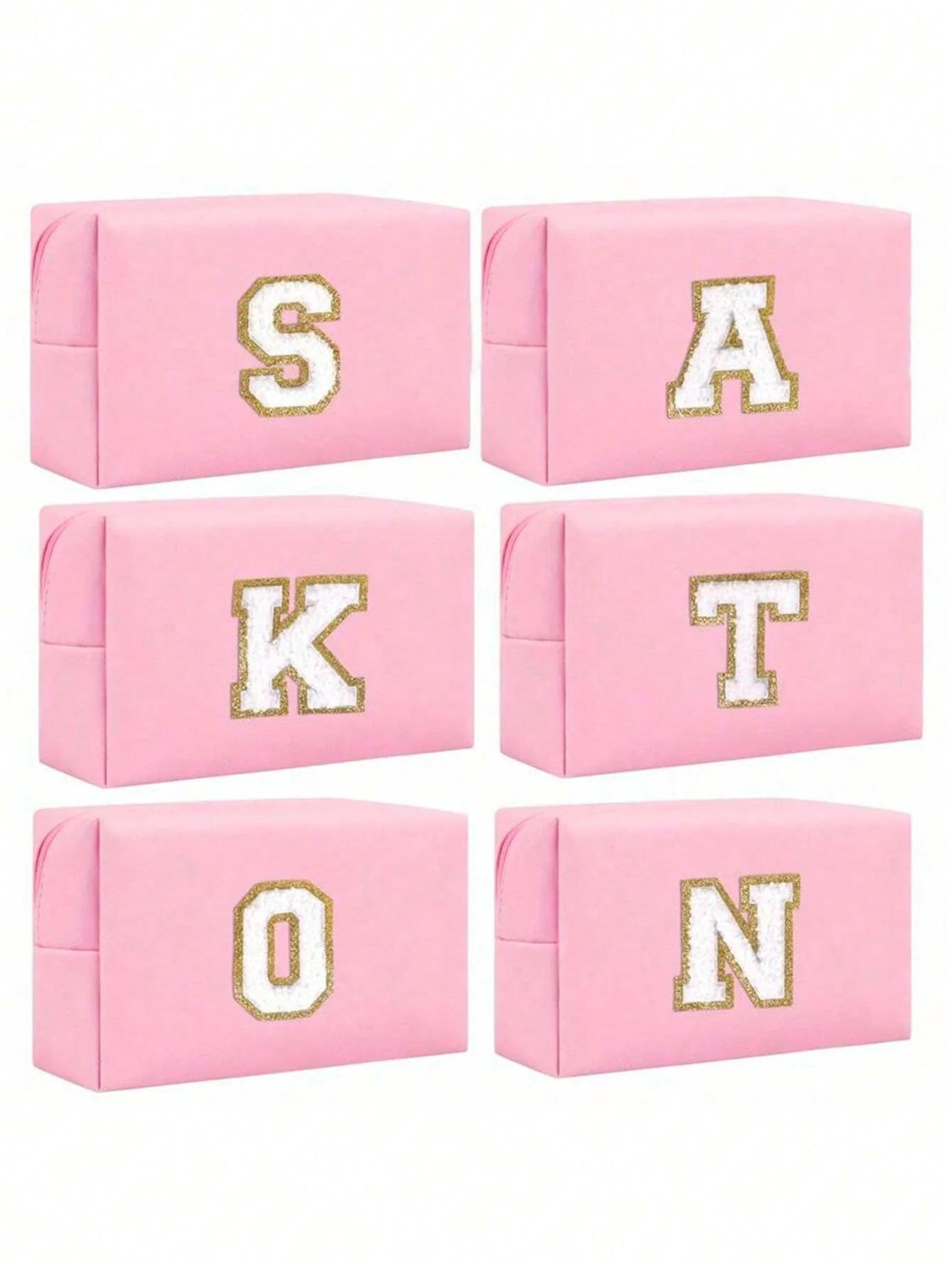 Women’s Monogram PU Makeup Bag