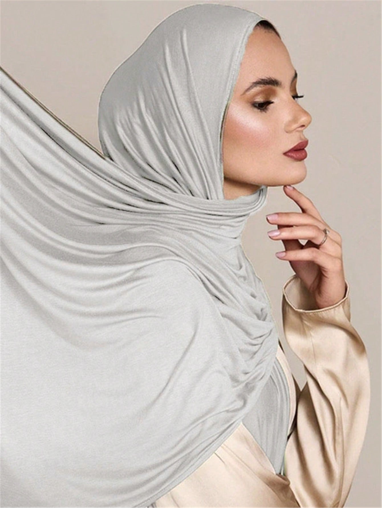 Plus Size Knitted Headscarf Shawl