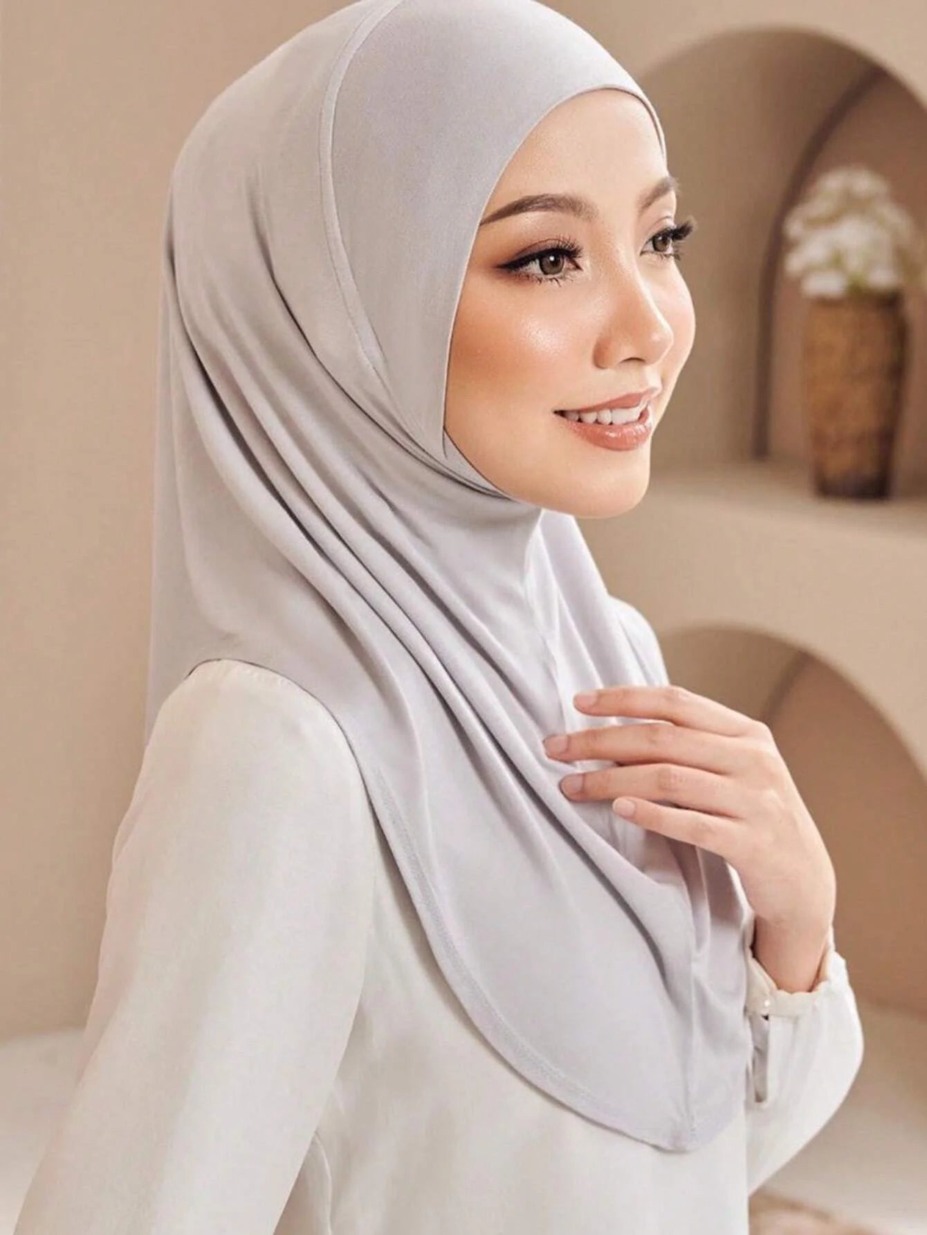 L Size Viscose Instant Hijab