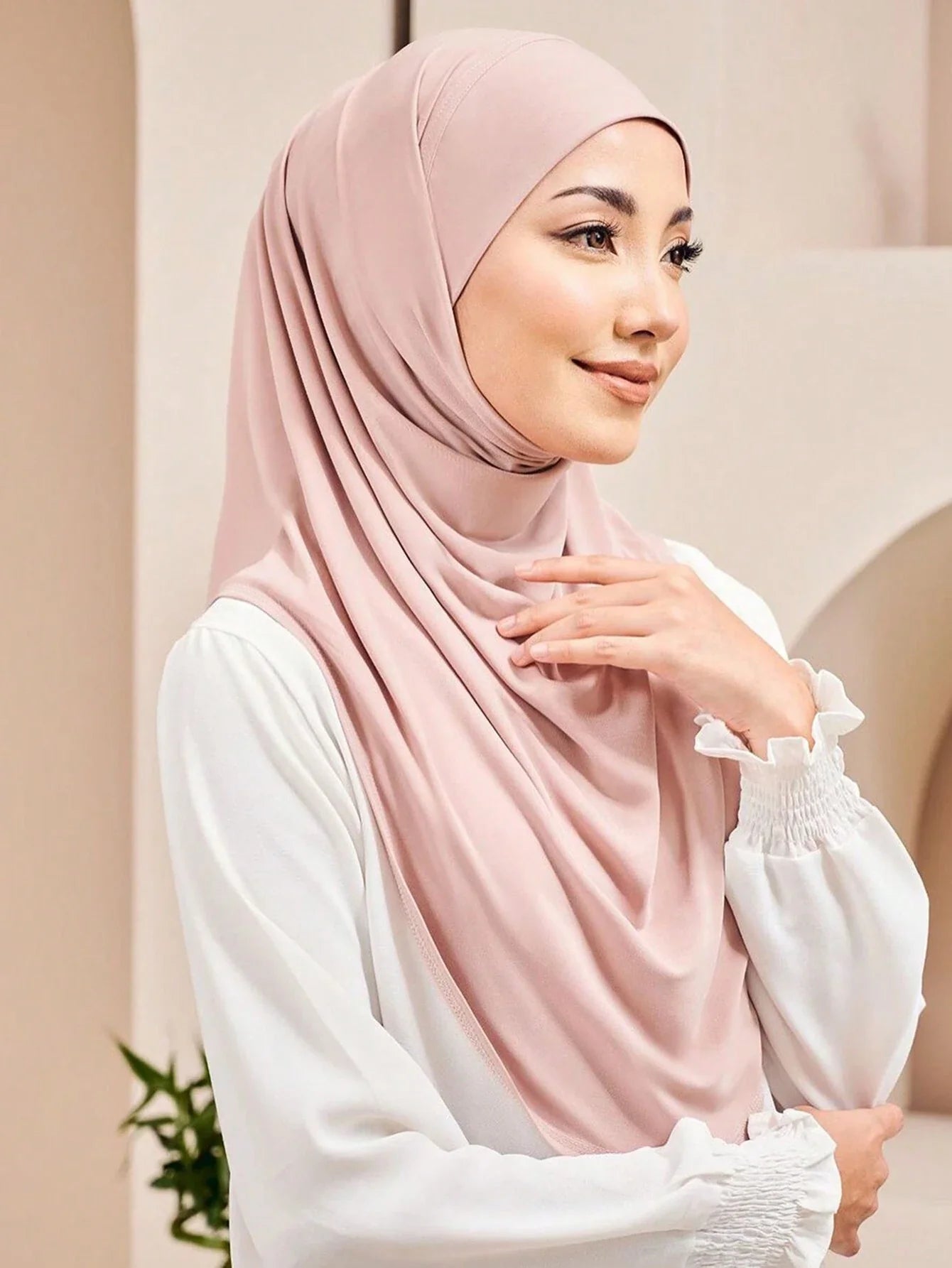 L Size Viscose Instant Hijab