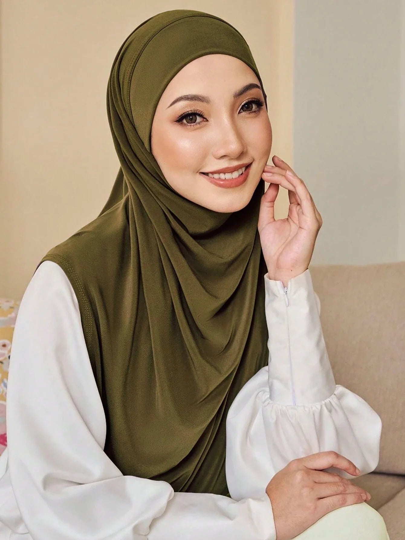 L Size Viscose Instant Hijab