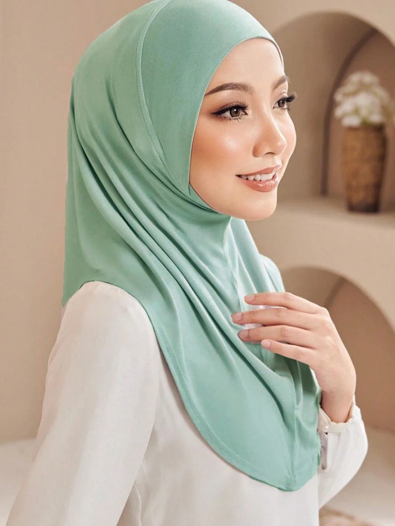 L Size Viscose Instant Hijab