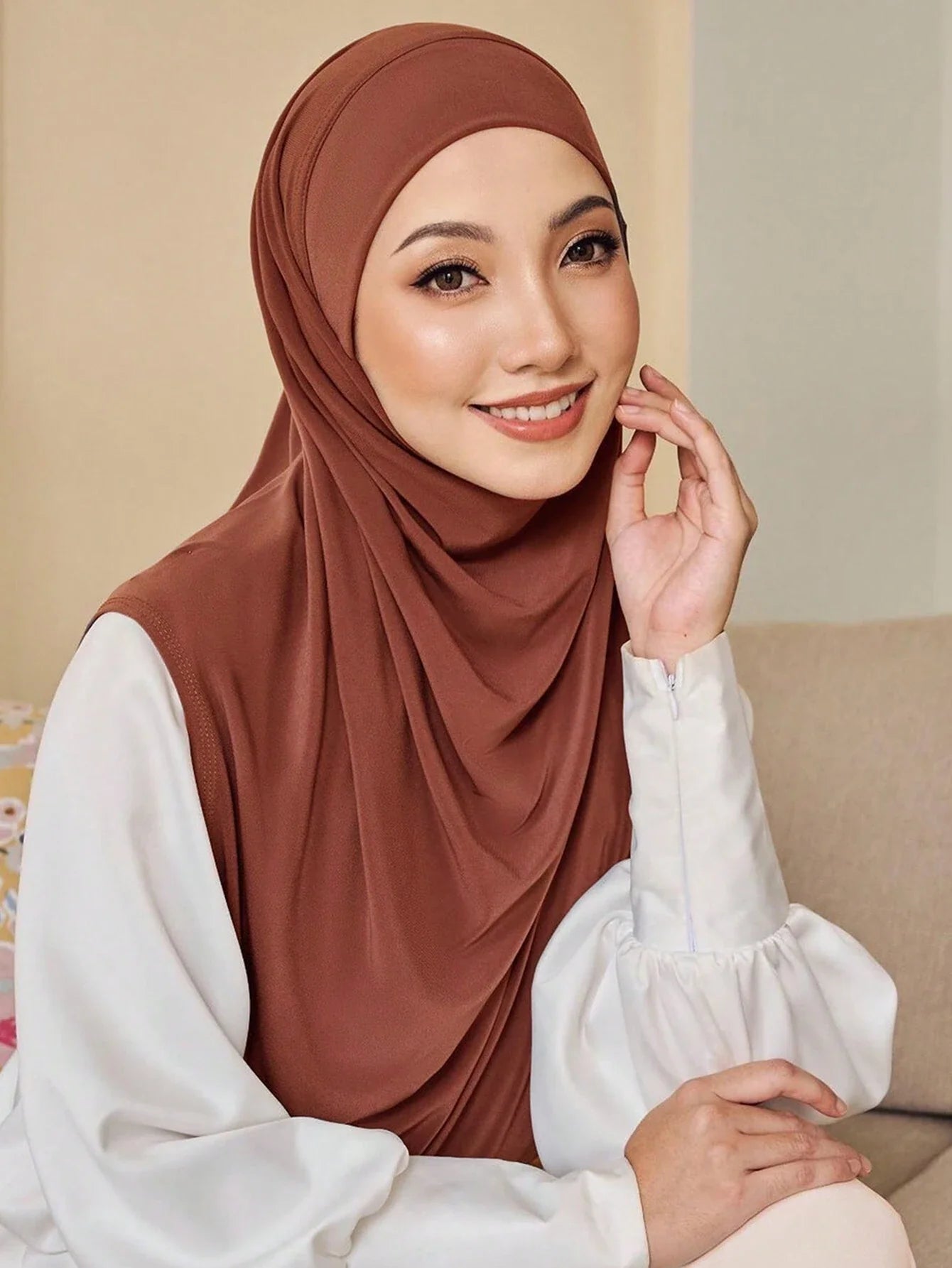 L Size Viscose Instant Hijab