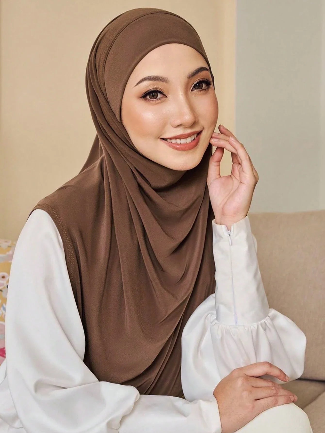 L Size Viscose Instant Hijab